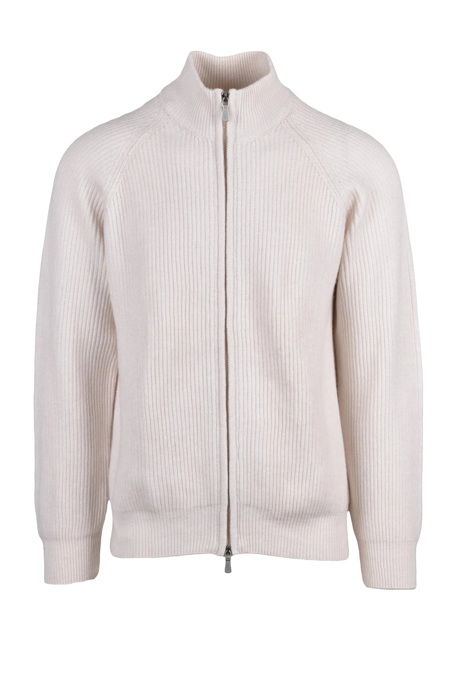 Cardigan con Zip Bianco