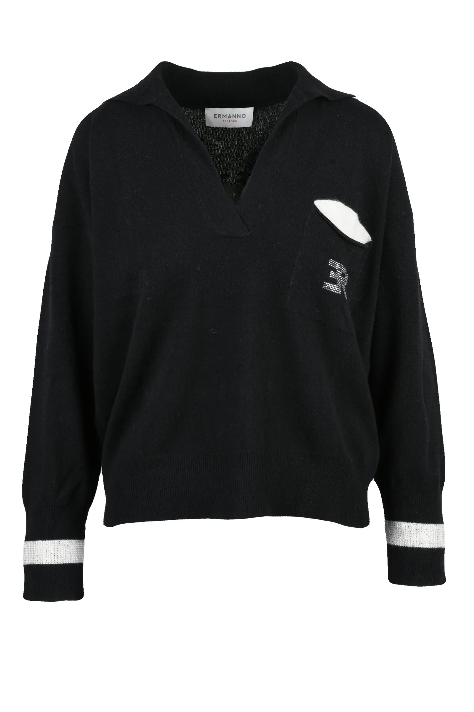 Polo in Maglia Nera