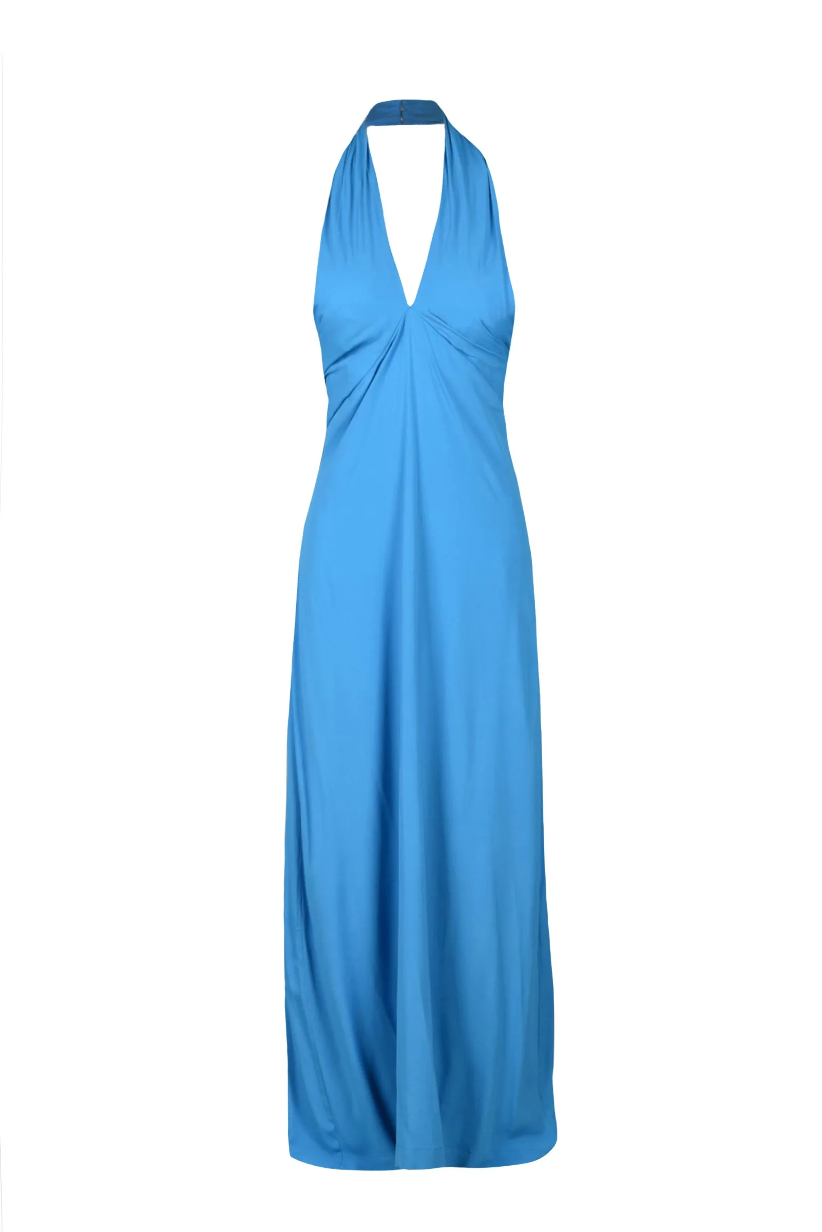 Abito Lungo in Chiffon Azzurro