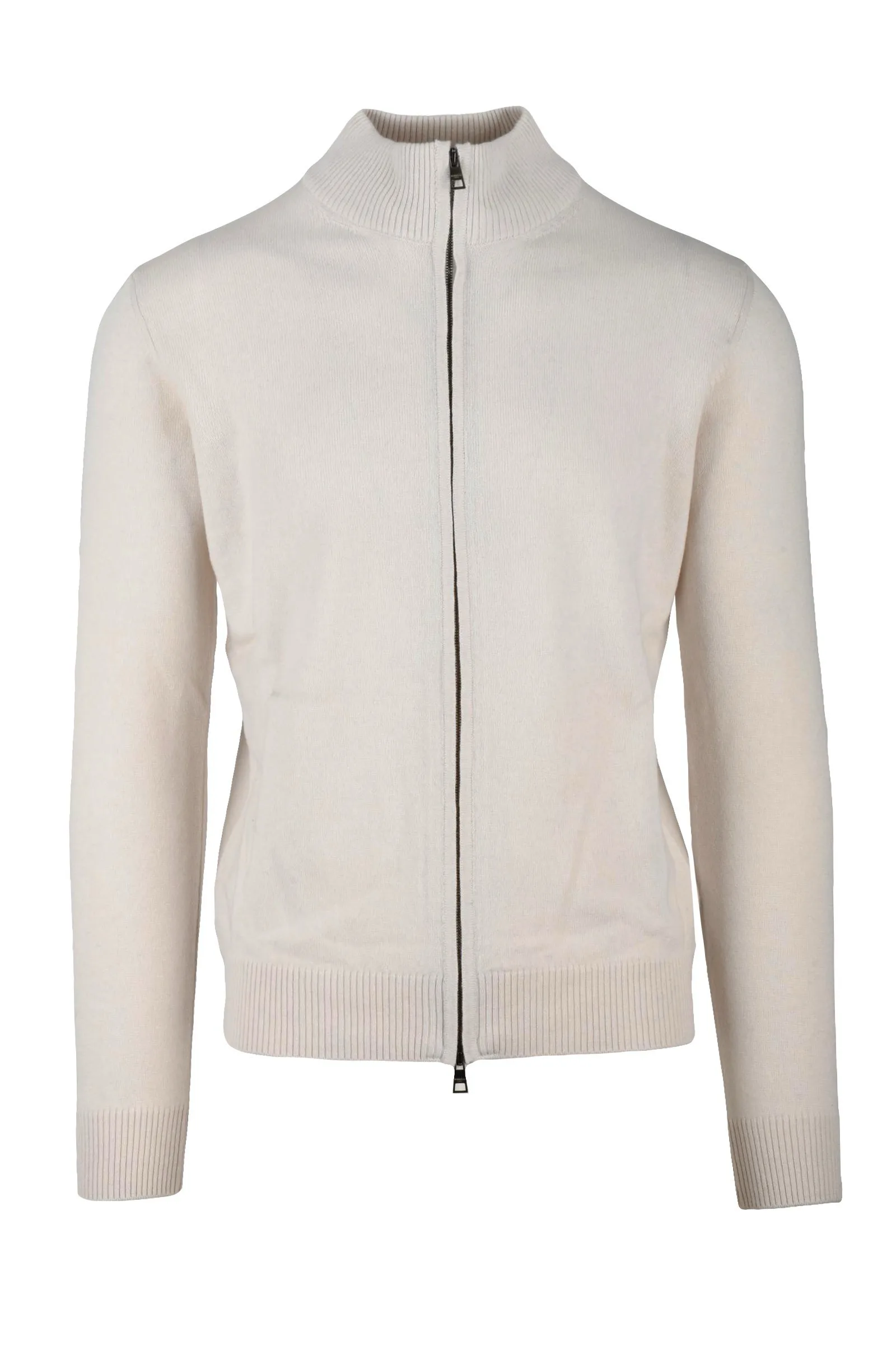 Cardigan con Zip Bianco