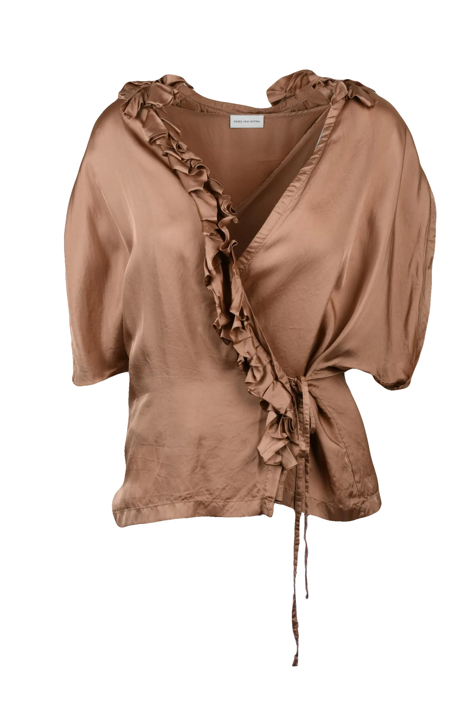 Blusa Incrociata Marrone