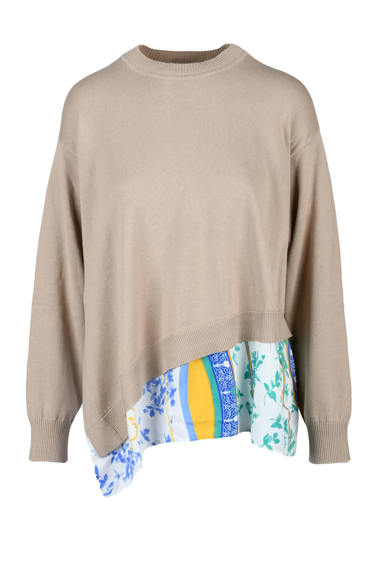 Maglia Pullover Girocollo Beige
