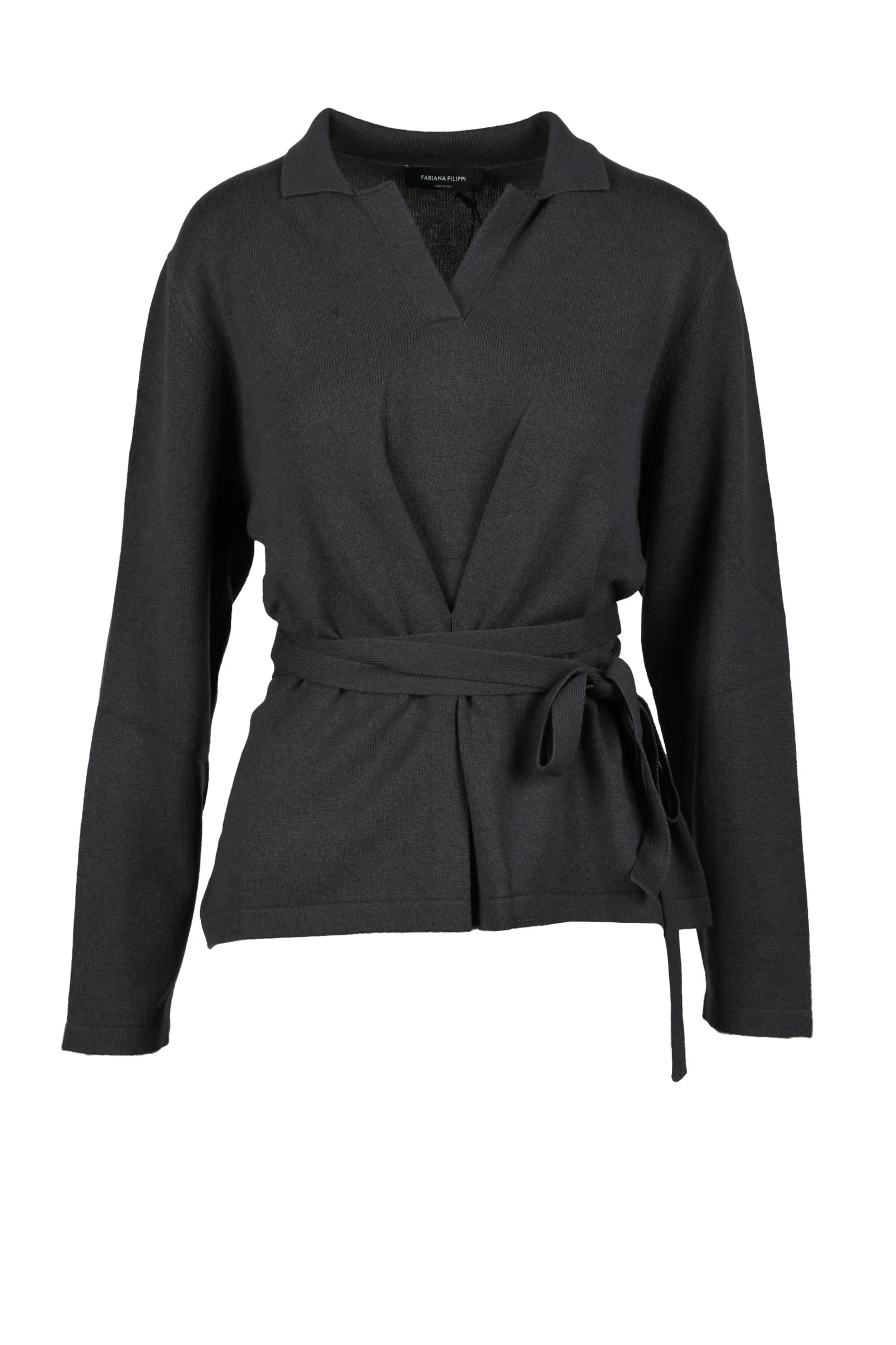 Cardigan Maglia Incrociata Marrone