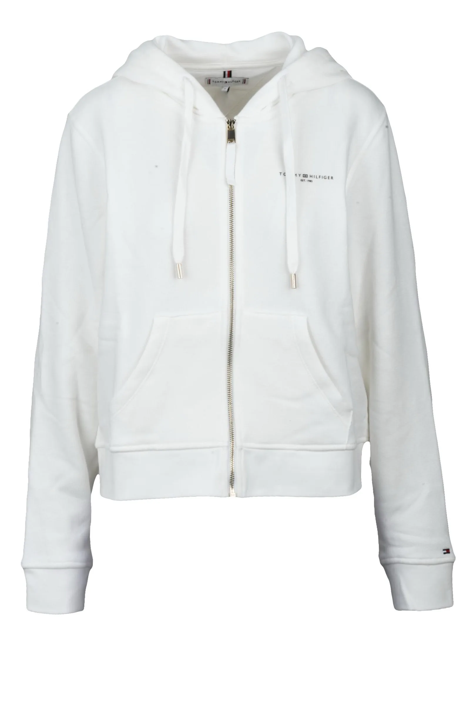 Felpa con Zip Bianco