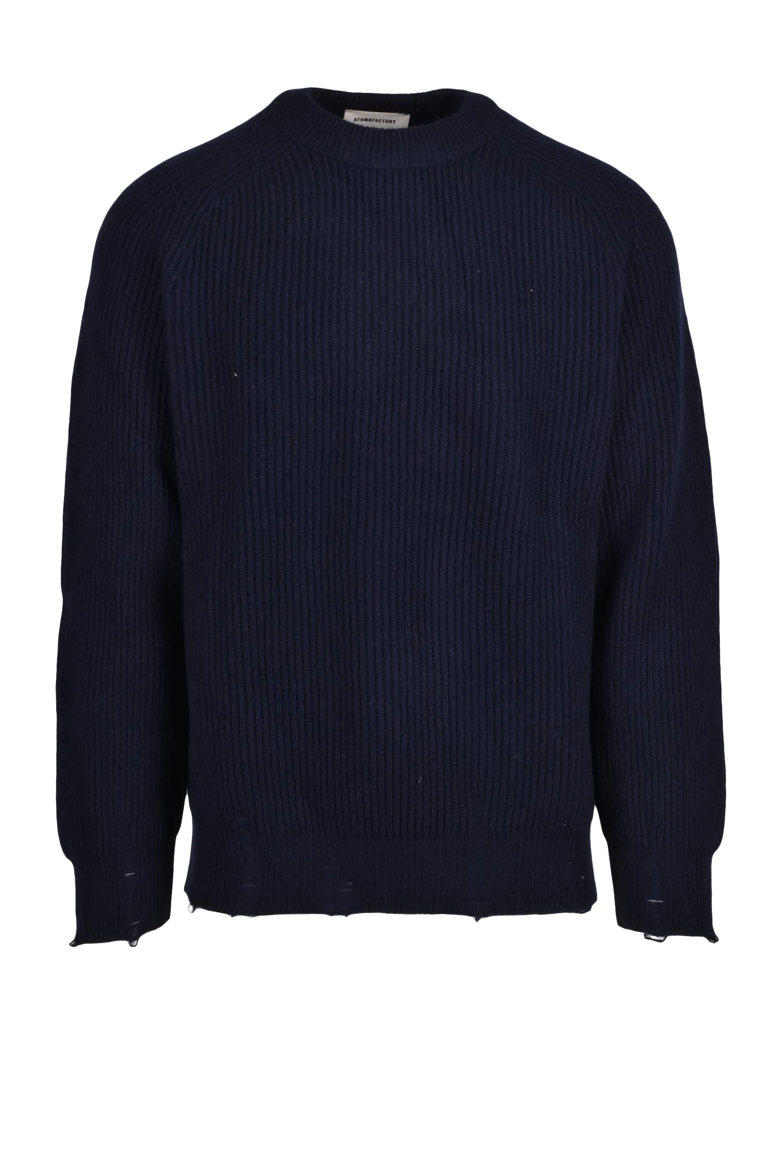 Maglione a Coste Blu