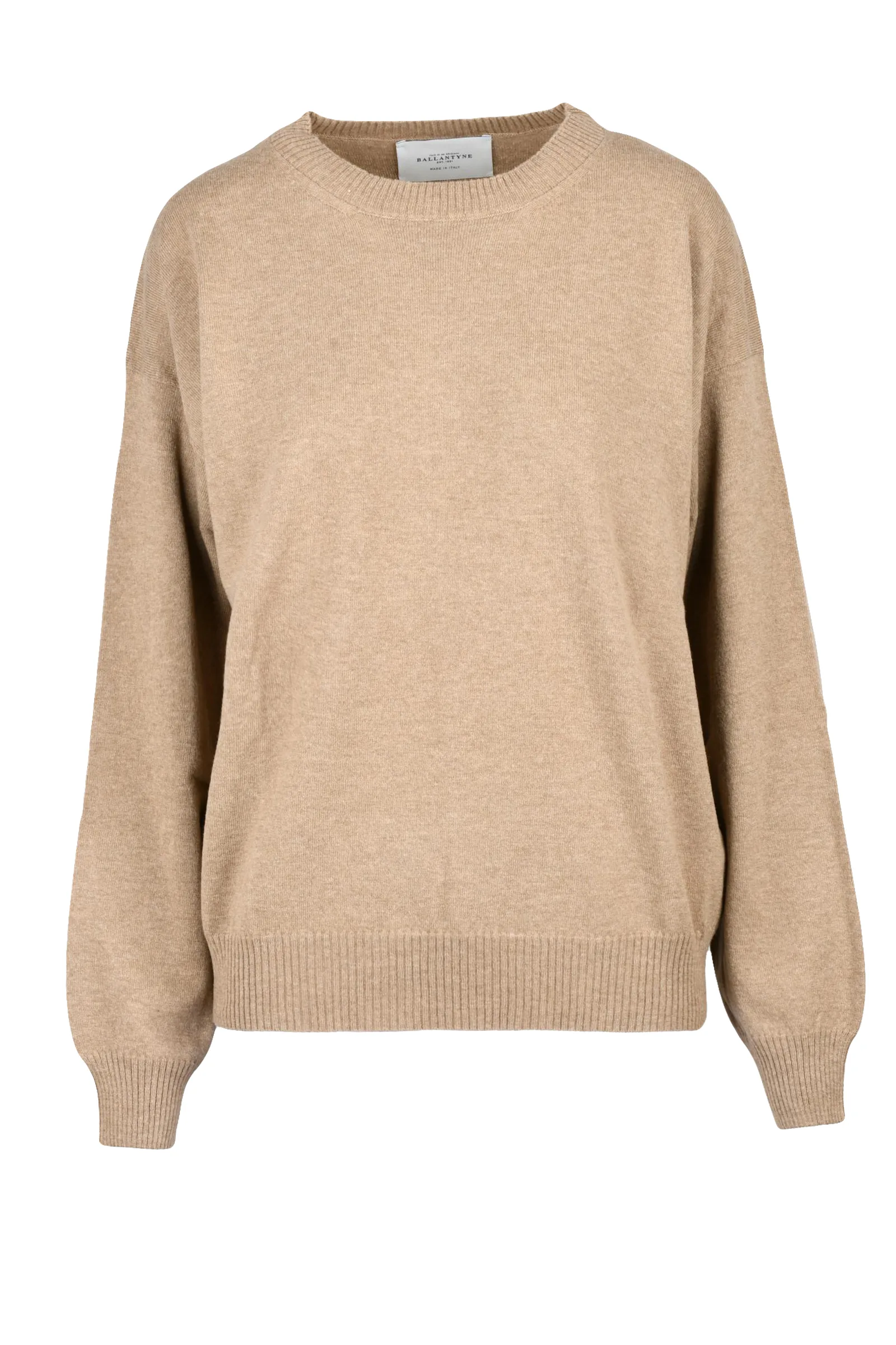 Maglia Pullover Girocollo Beige