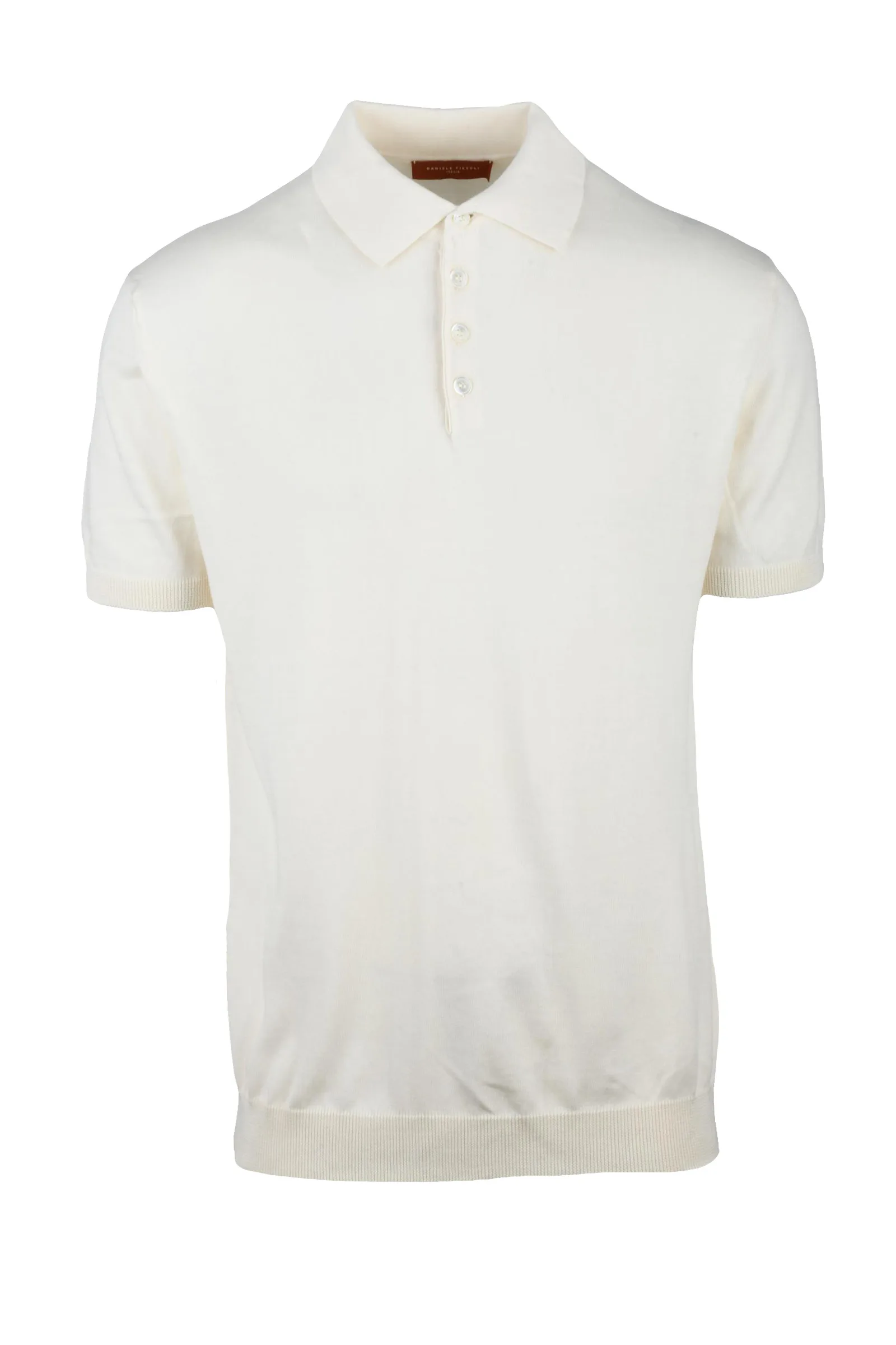 Polo in Maglia Bianco