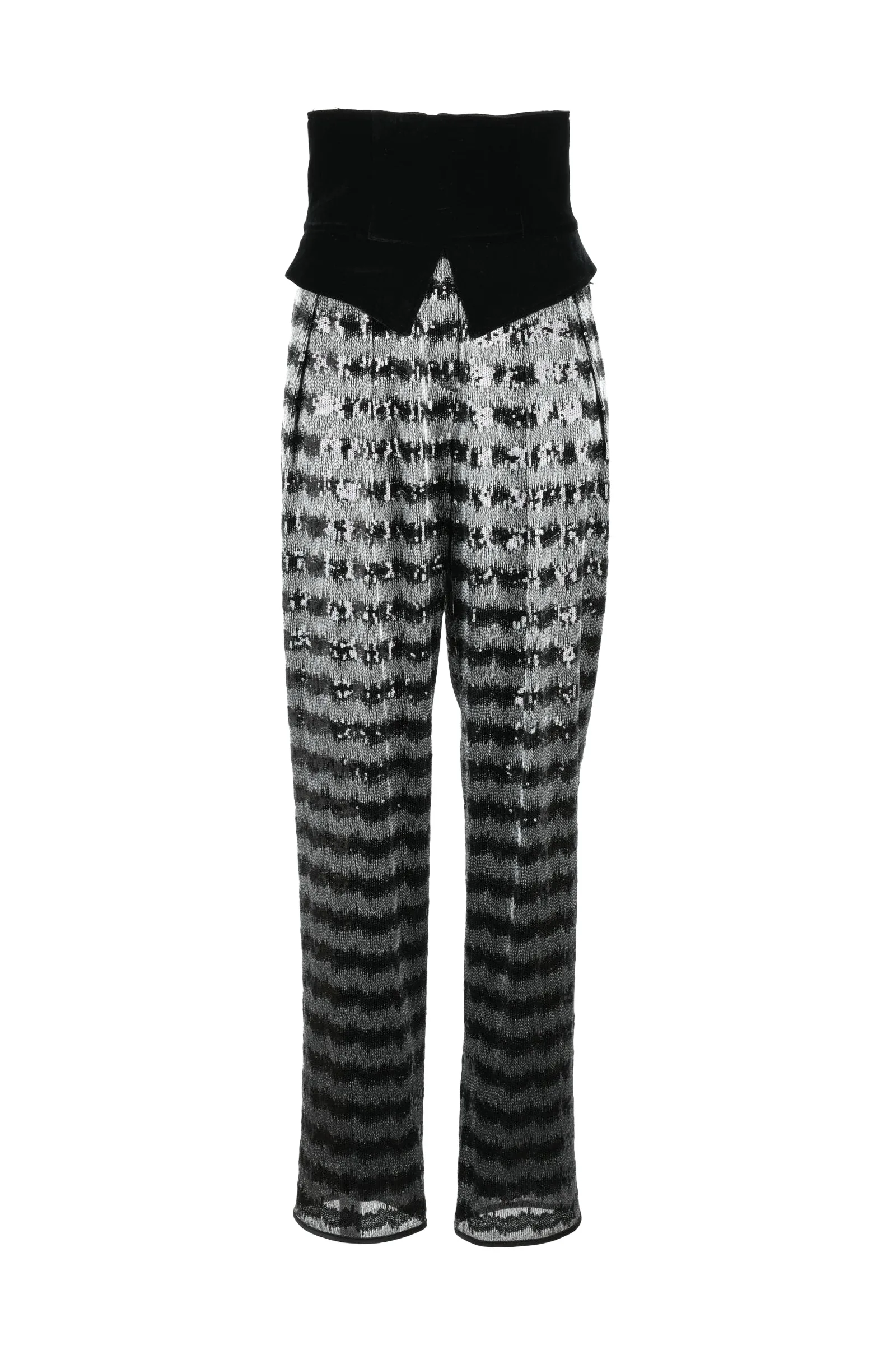 Pantalone Chino Total Paillettes Argento