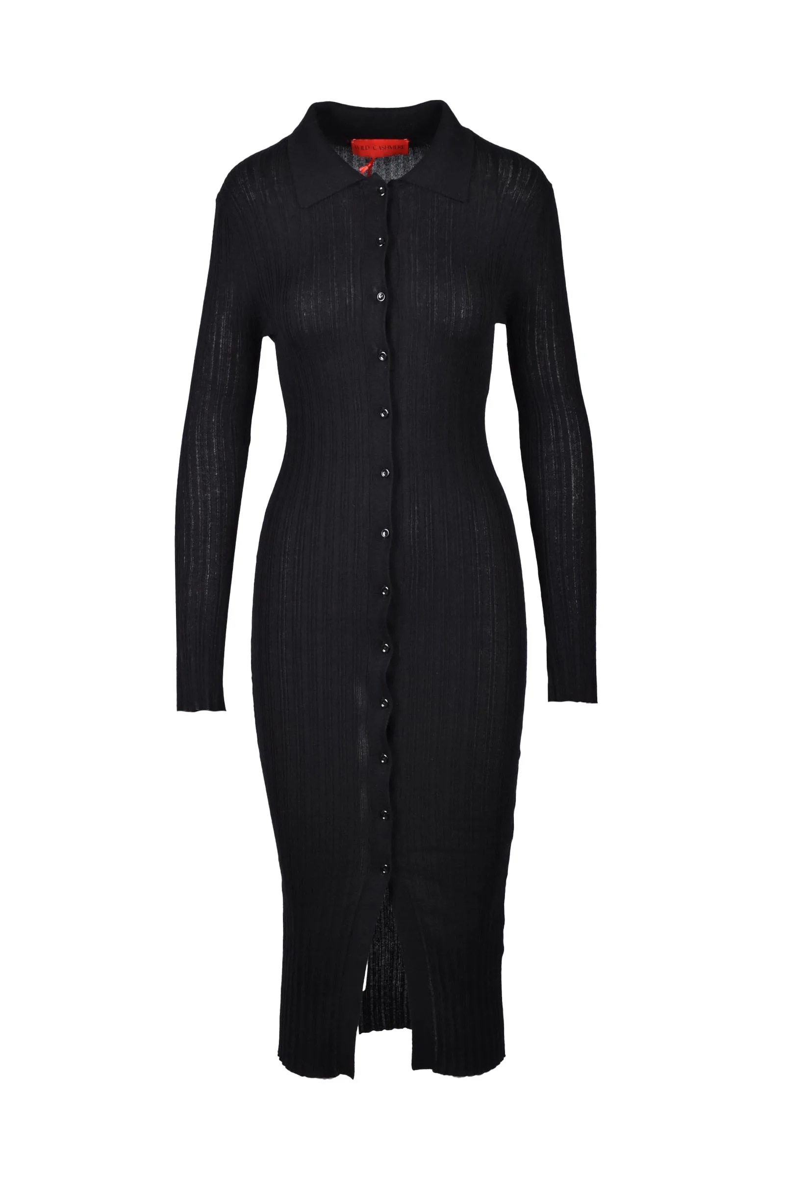 Abito Chemisiere in Maglia Nero