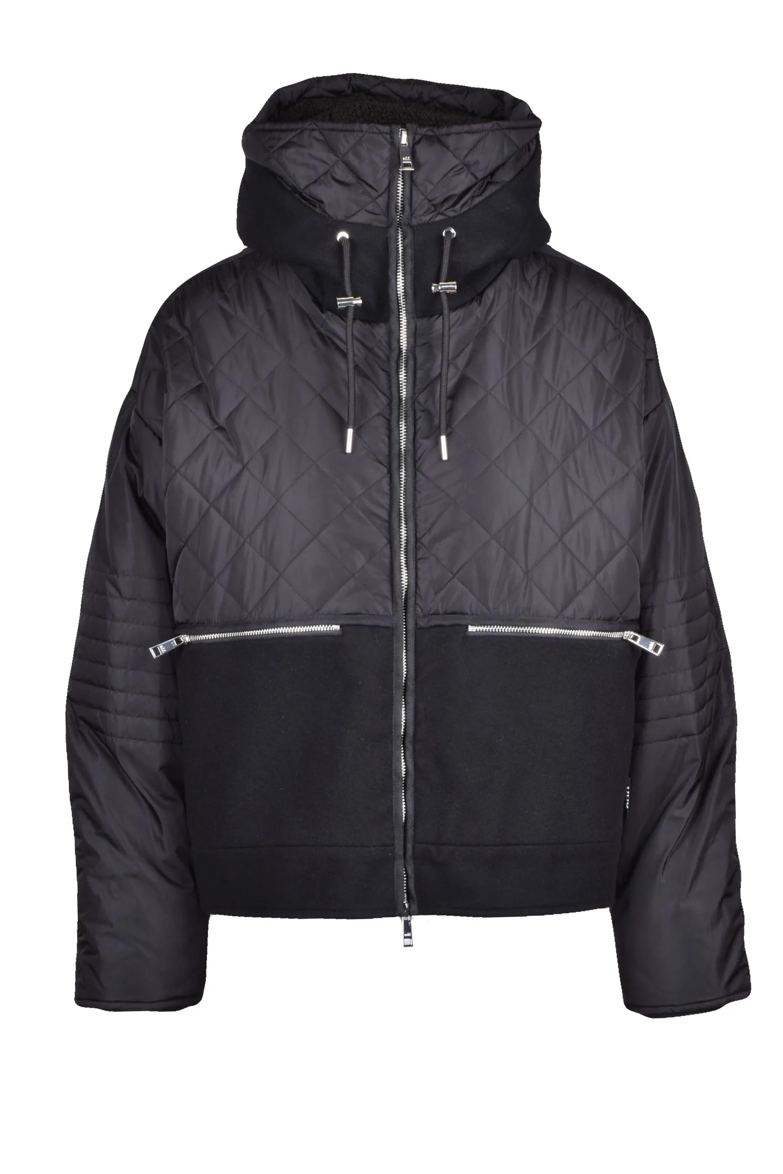 Cappotto in Lana Melton Nero