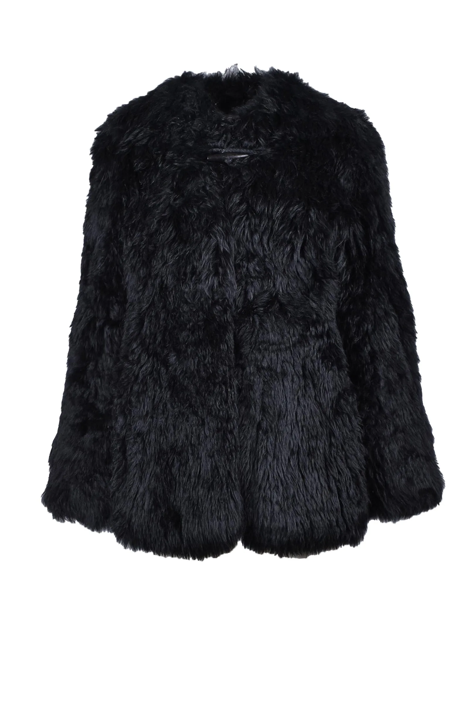 Pelliccia in Cashmere Nero