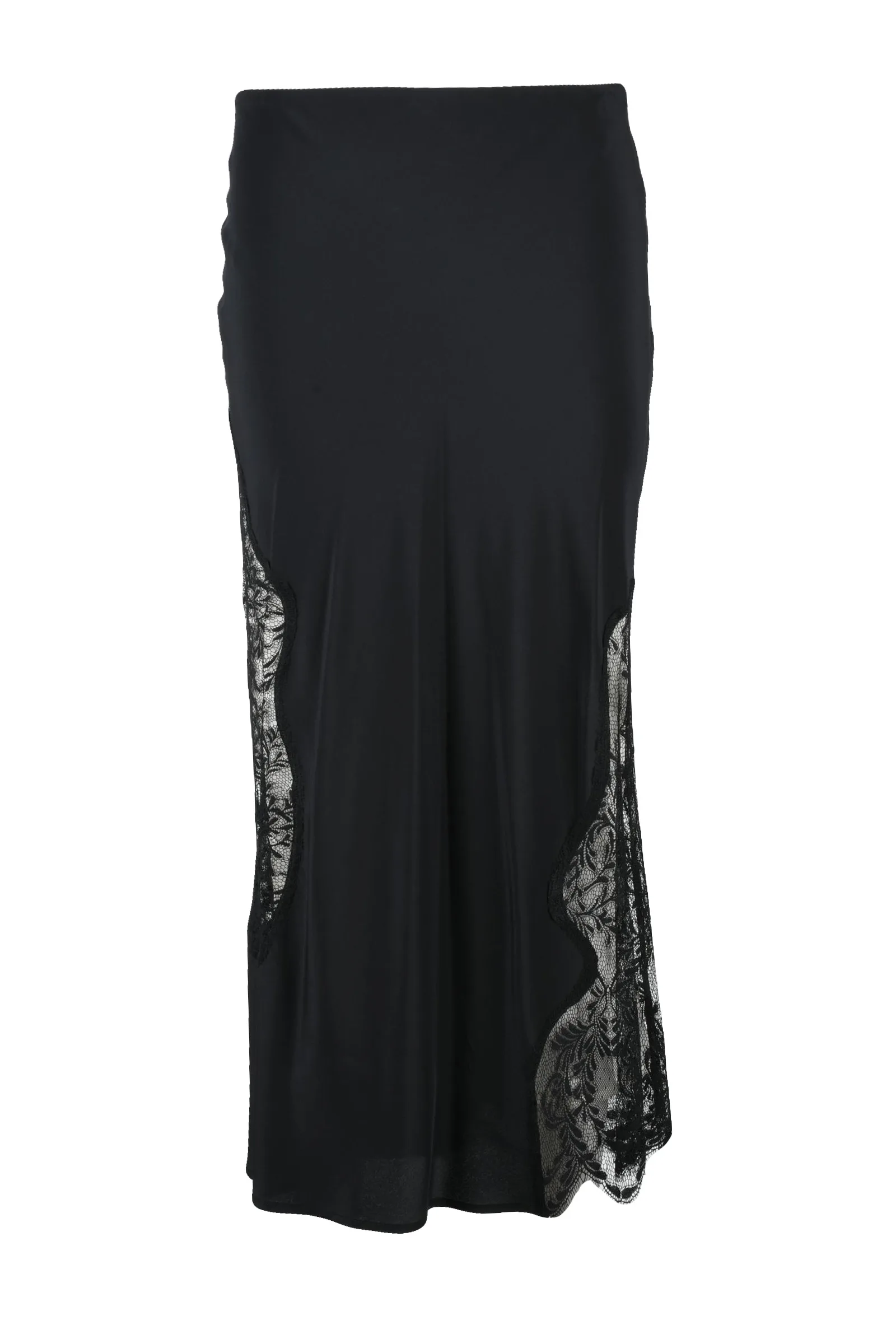Gonna Longuette in Voile Nero