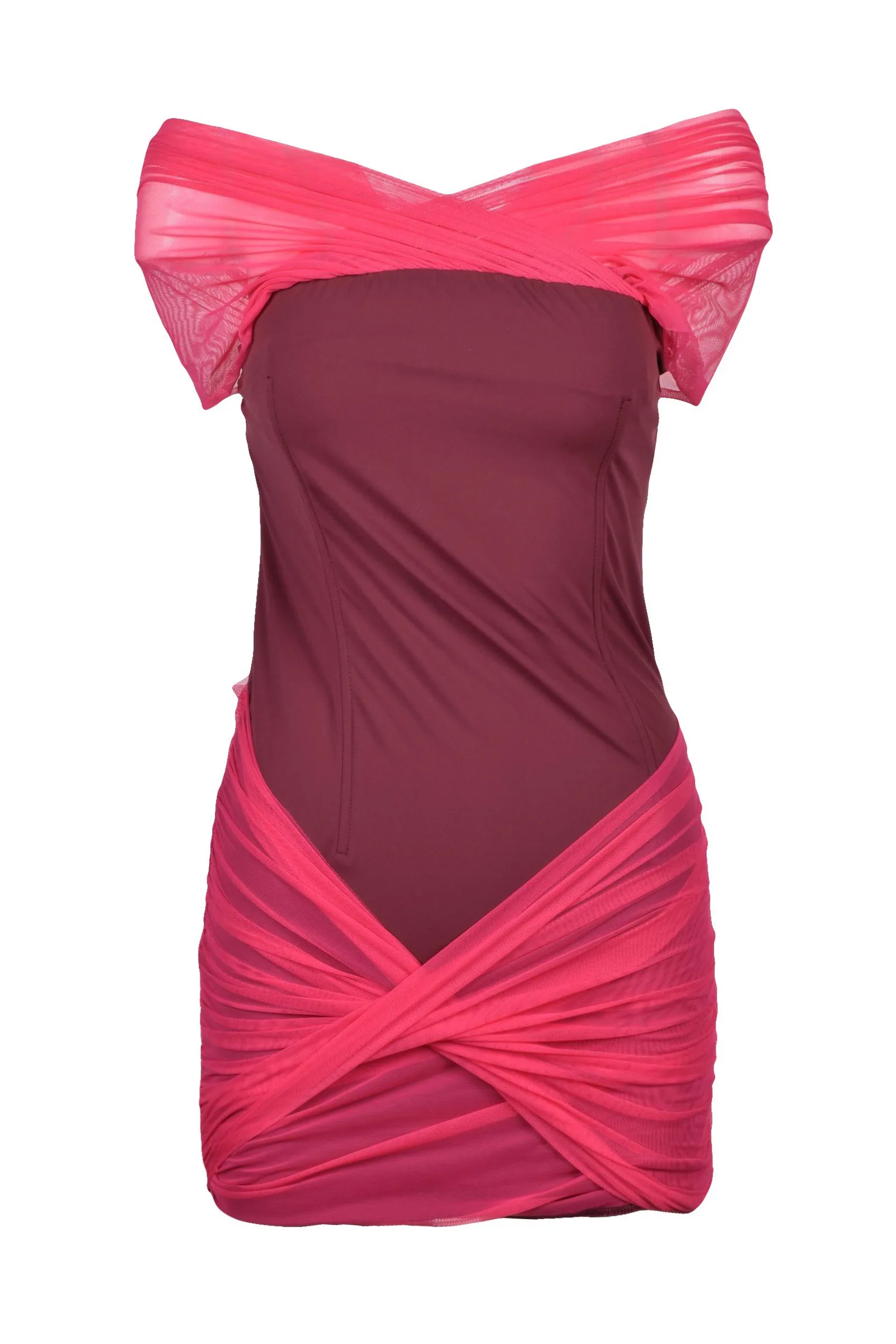 Mini Abito in Lycra Rosa