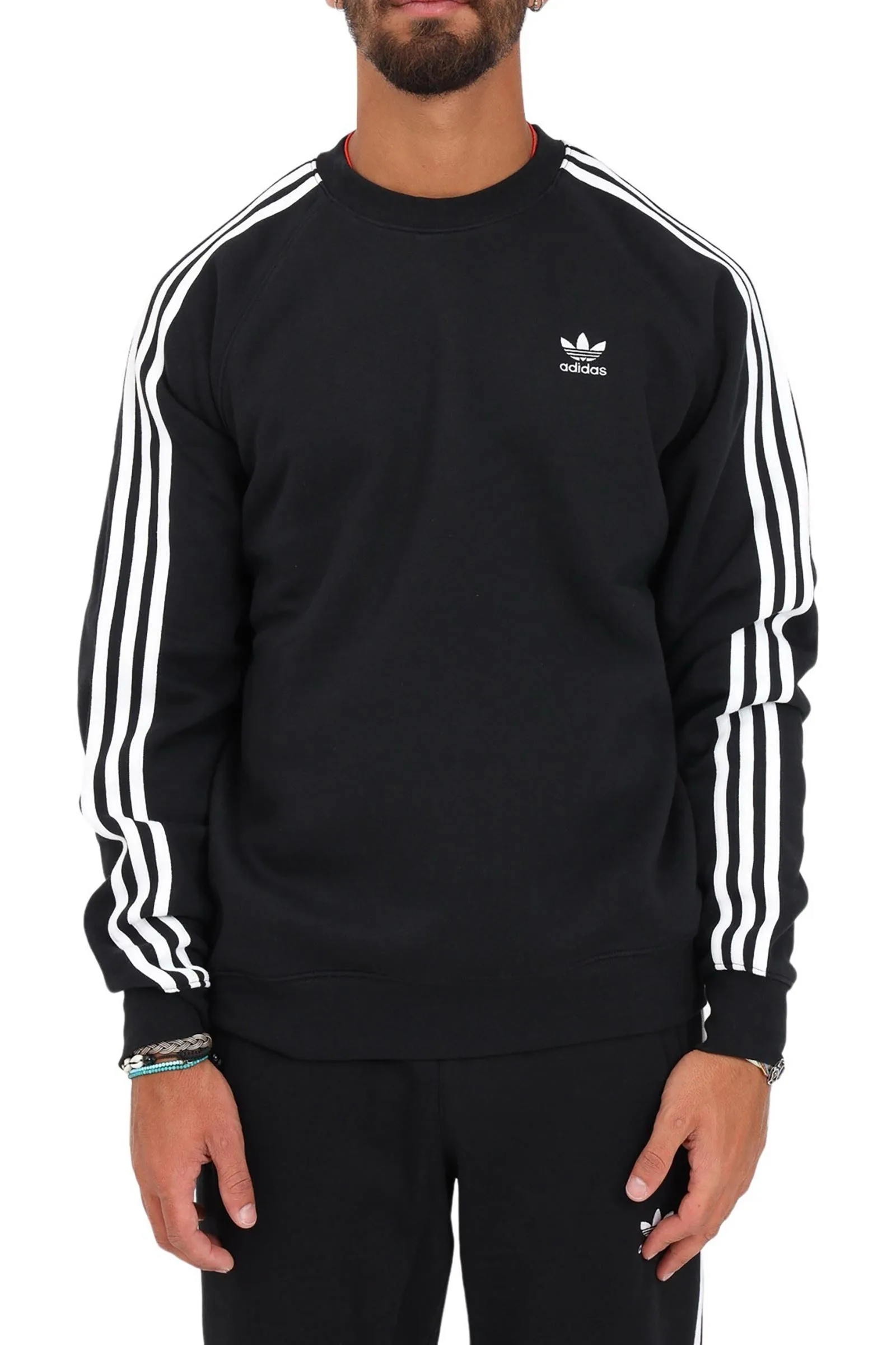 Felpa Girocollo Raglan Nero