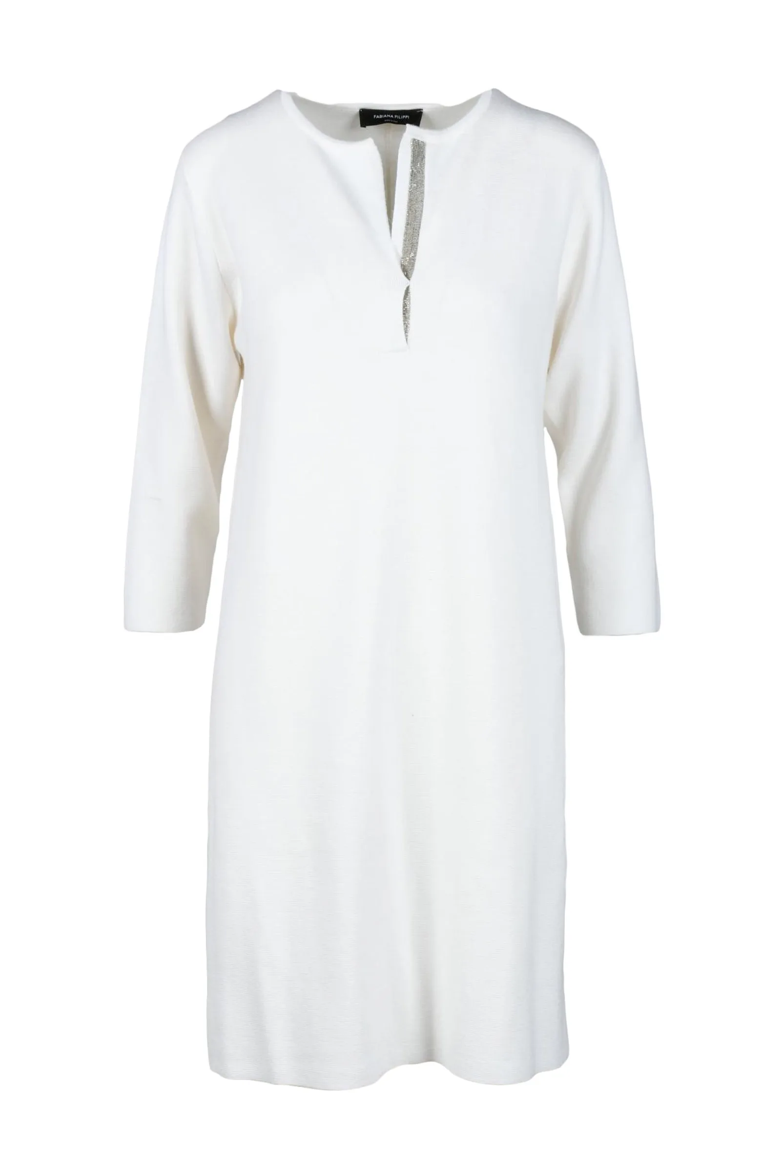 Abito in Maglia Bianco