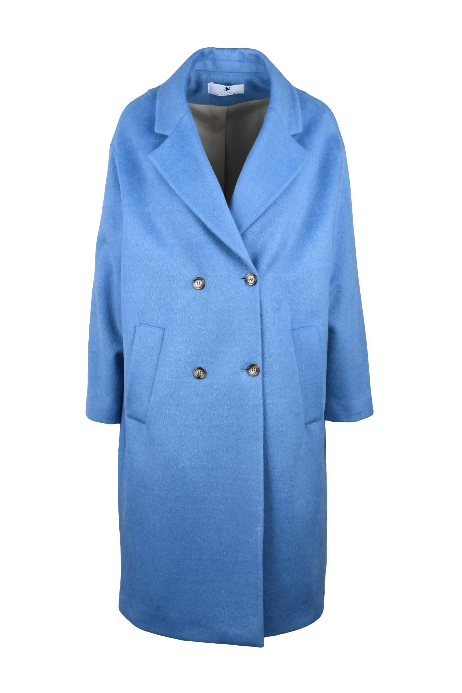 Cappotto Doppiopetto Azzurro