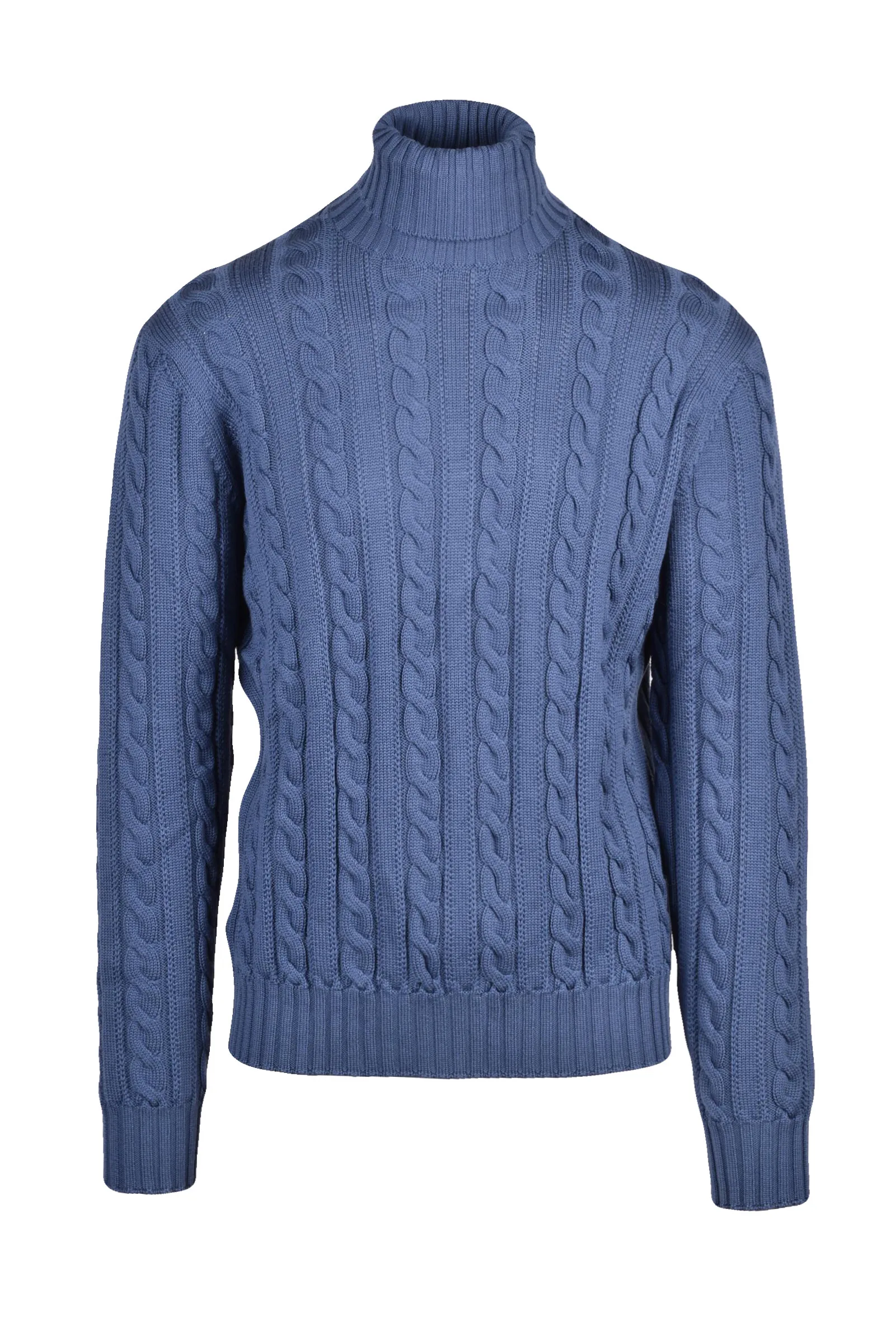 Maglione Collo Alto Azzurro