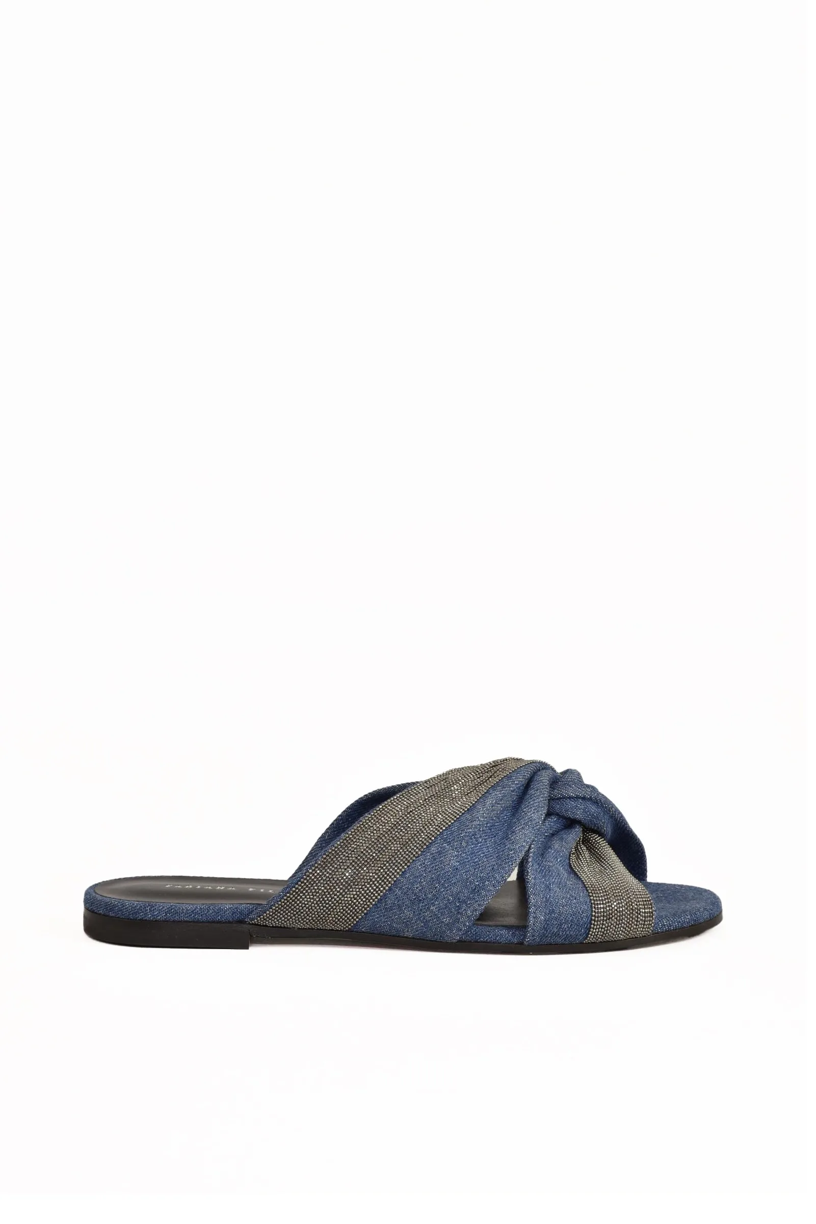 Sandalo Ciabattina Denim Blu