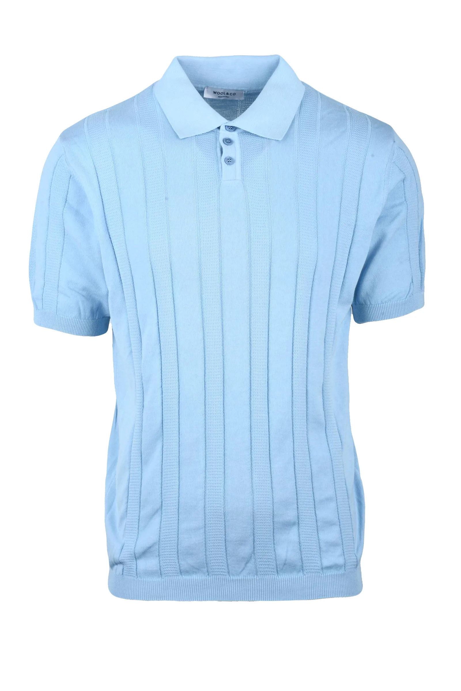 Wool & Co. Maglia Polo Azzurro