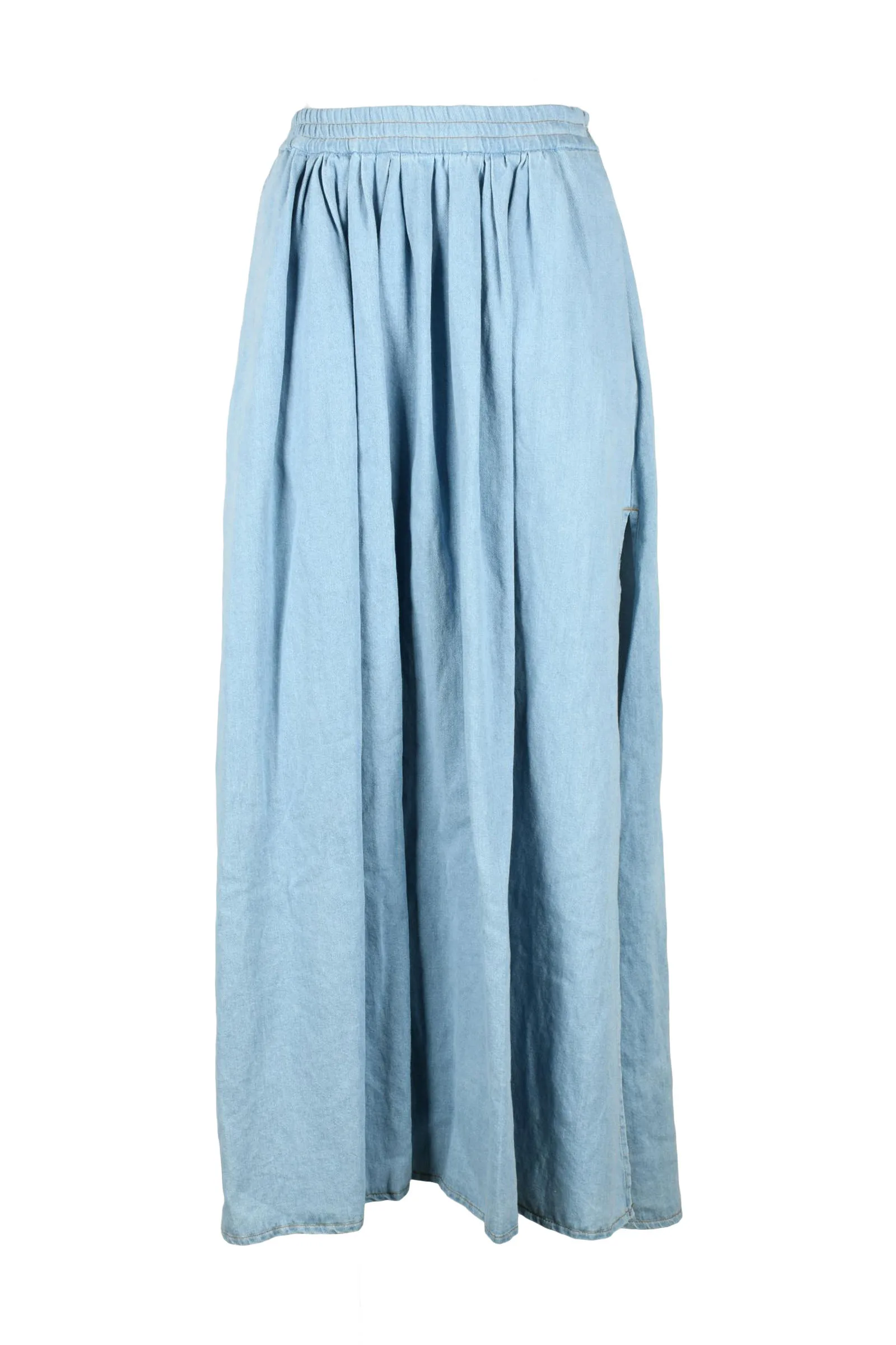 Gonna Lunga Denim Blu