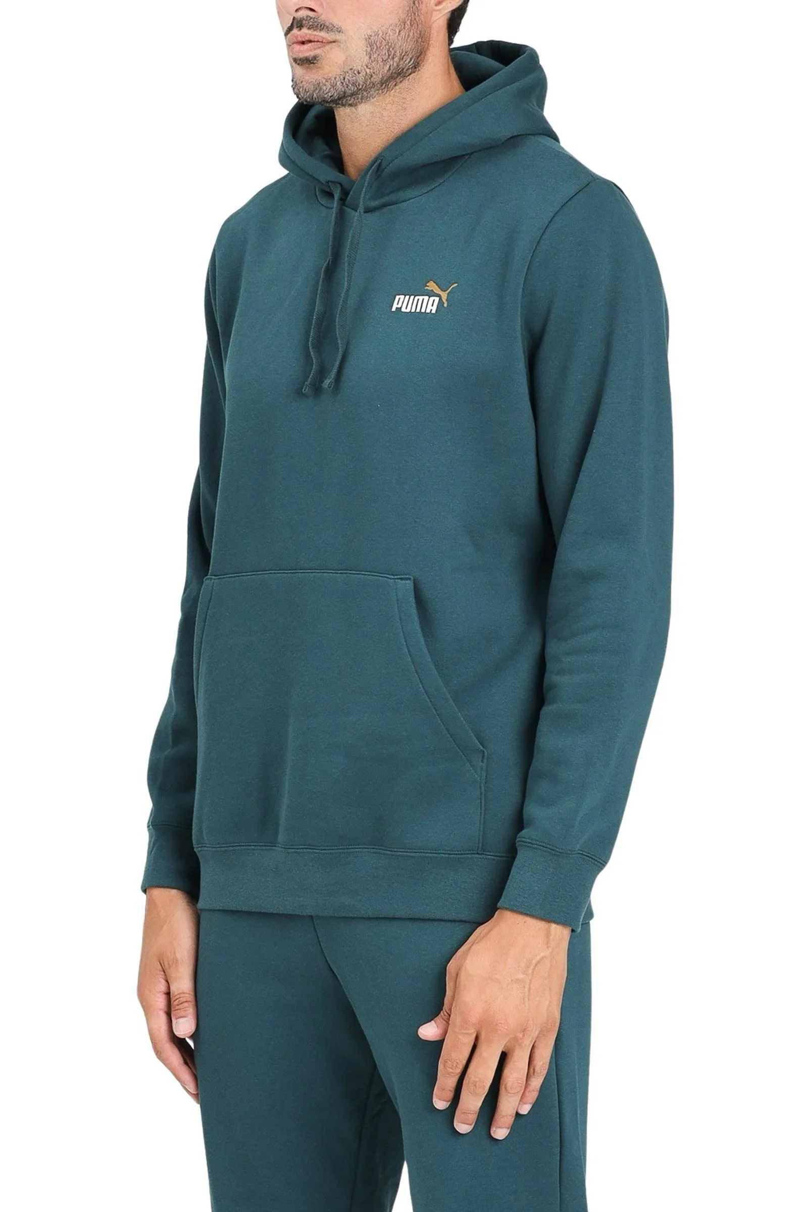 Felpa con Cappuccio Verde
