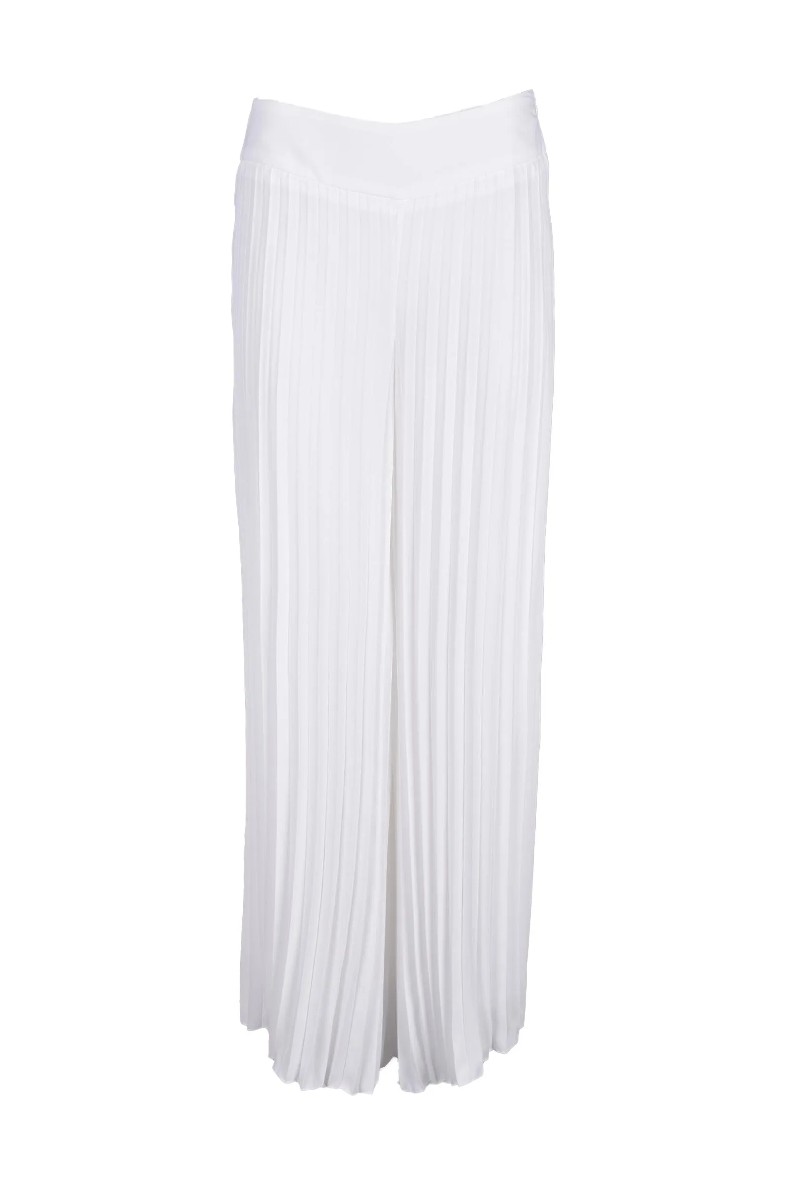 Pantalone Plissettato Bianco