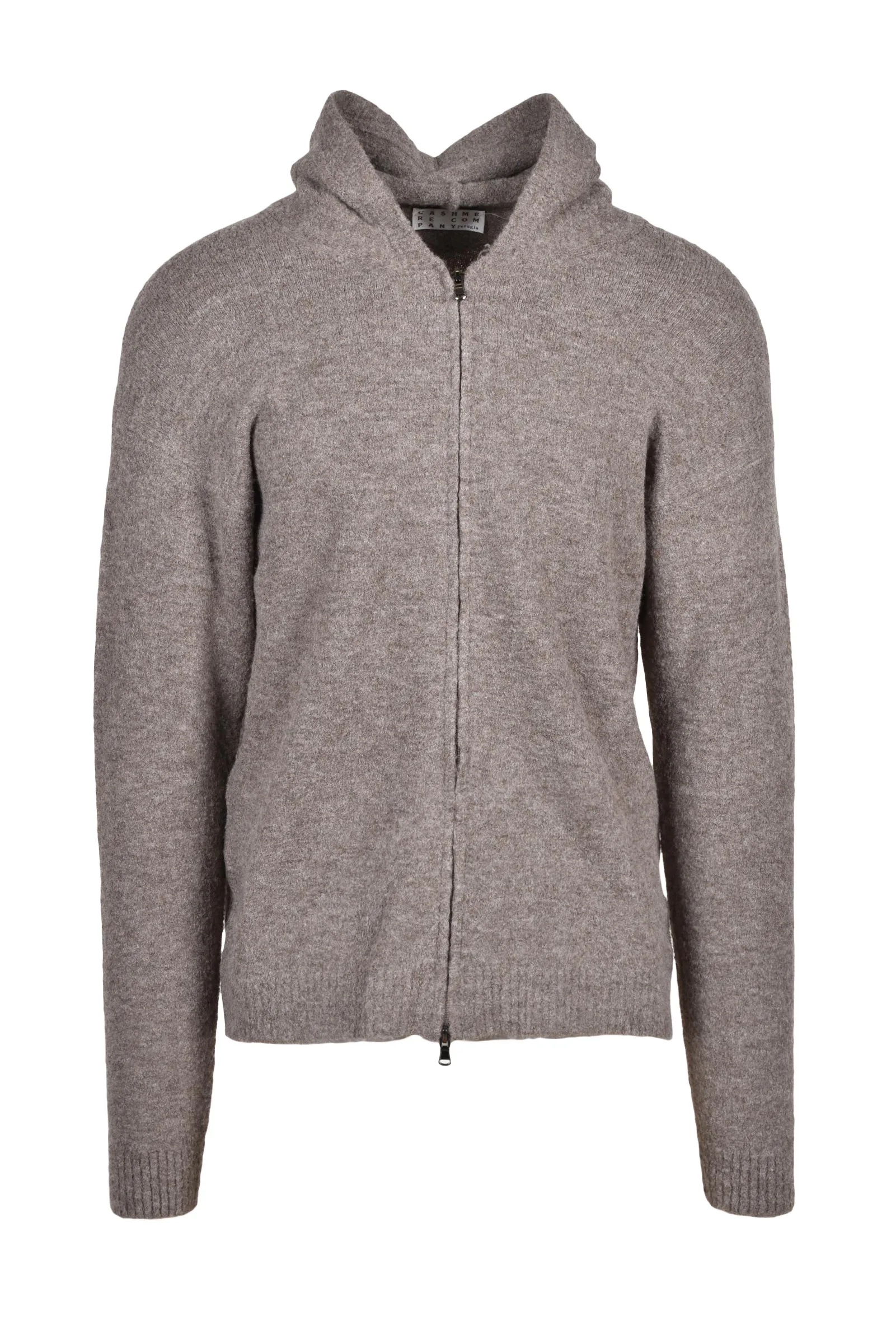 Cardigan in Maglia con Zip Beige