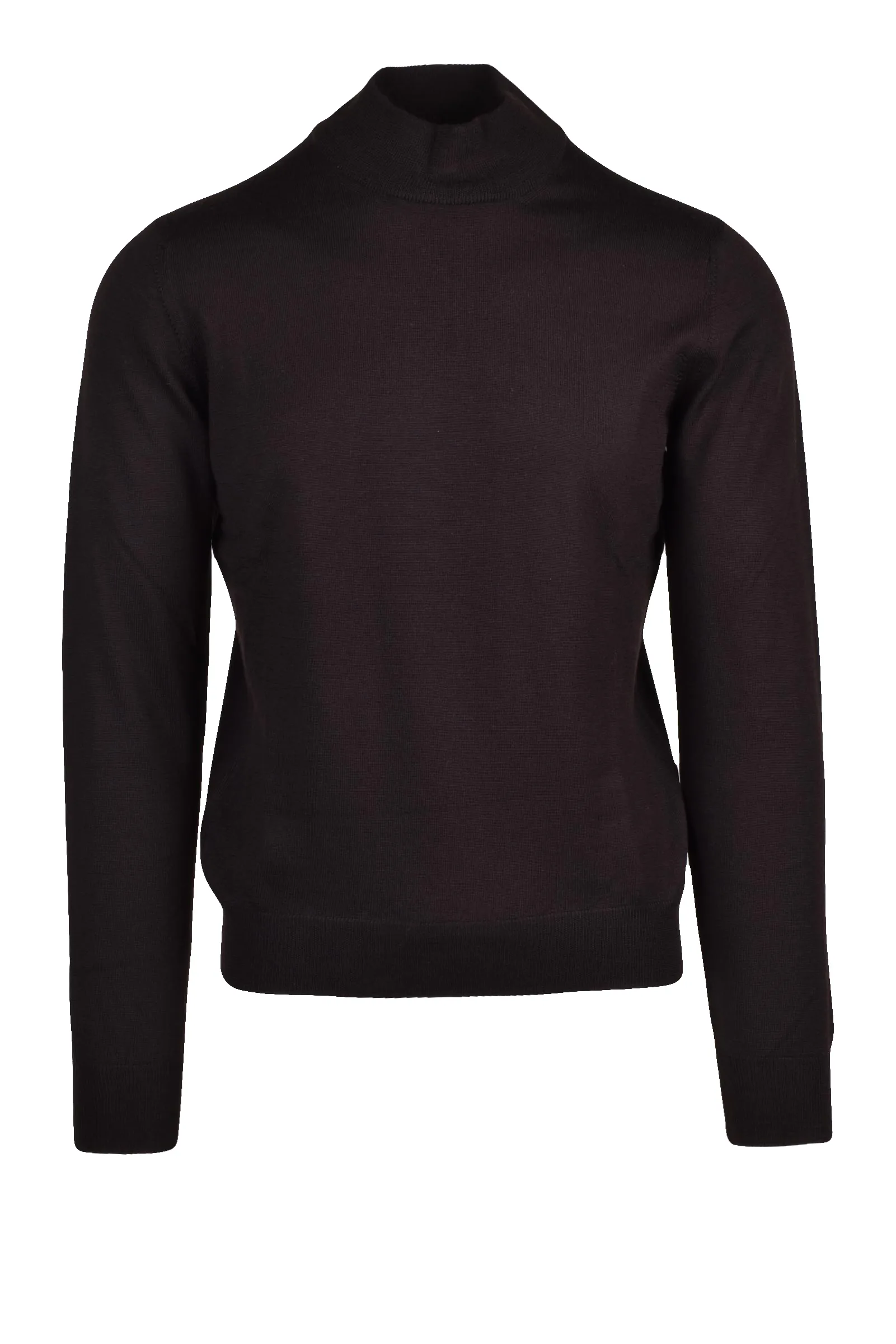 Pull à col roulé marron