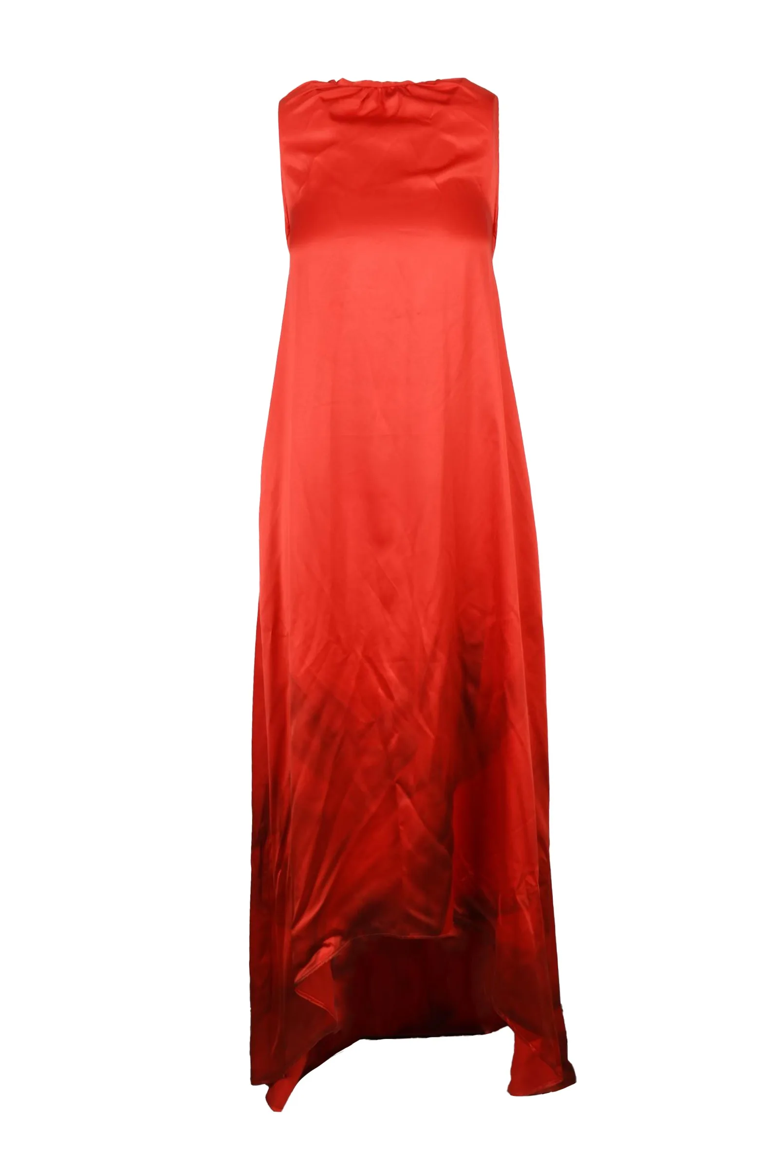 Abito Lungo in Satin Rosso