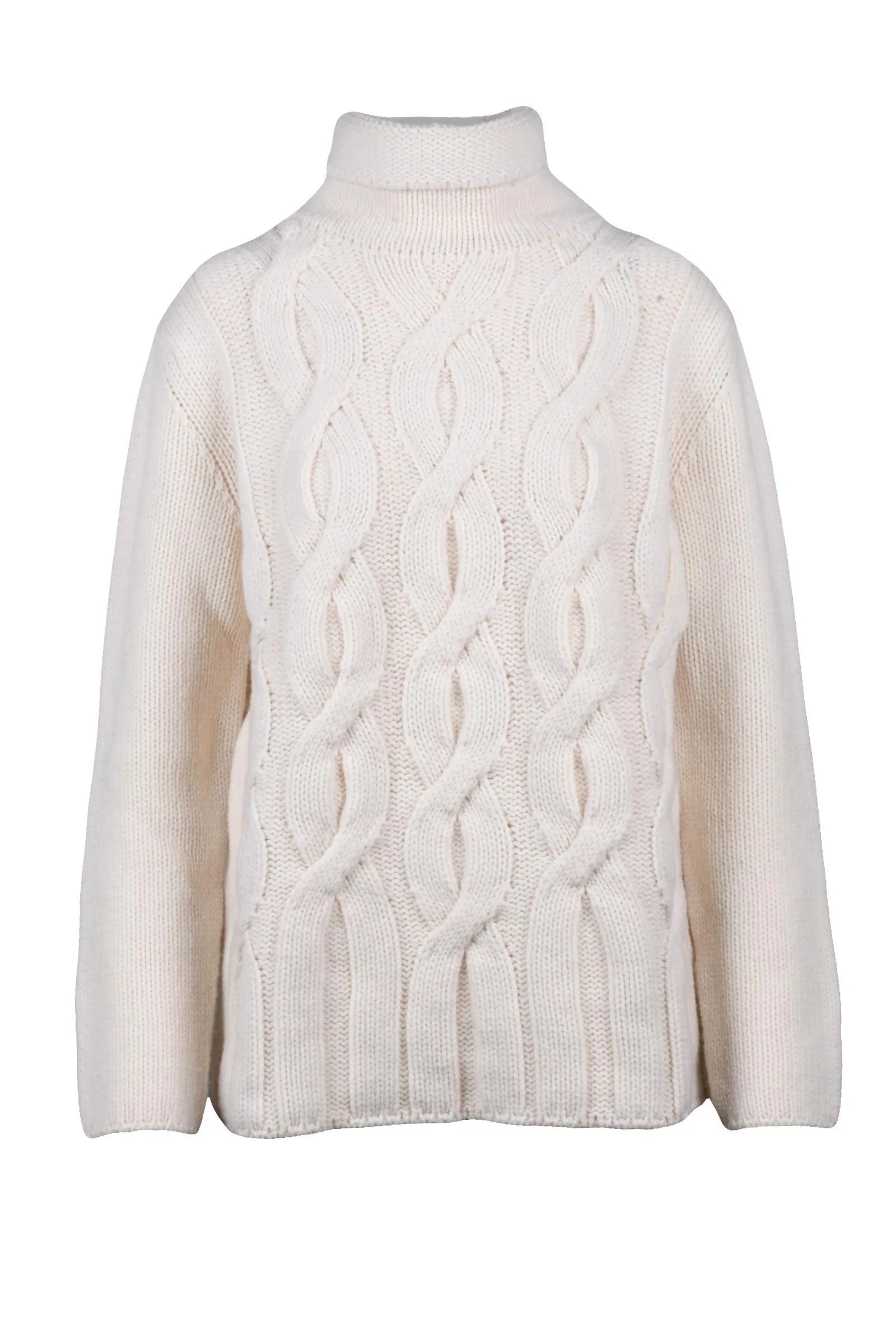 Maglione Intrecciato Bianco