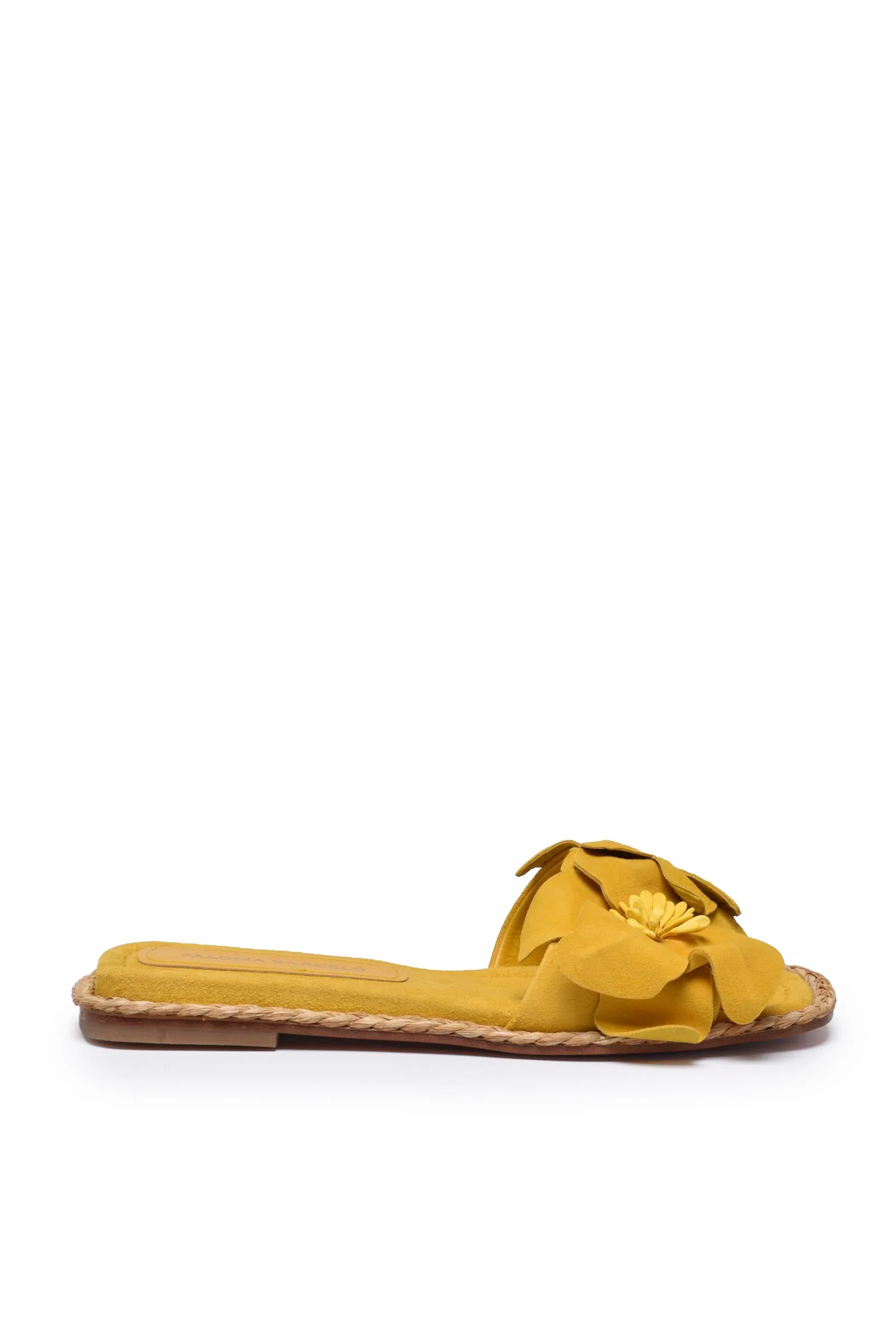 Ciabattina in Suede Giallo