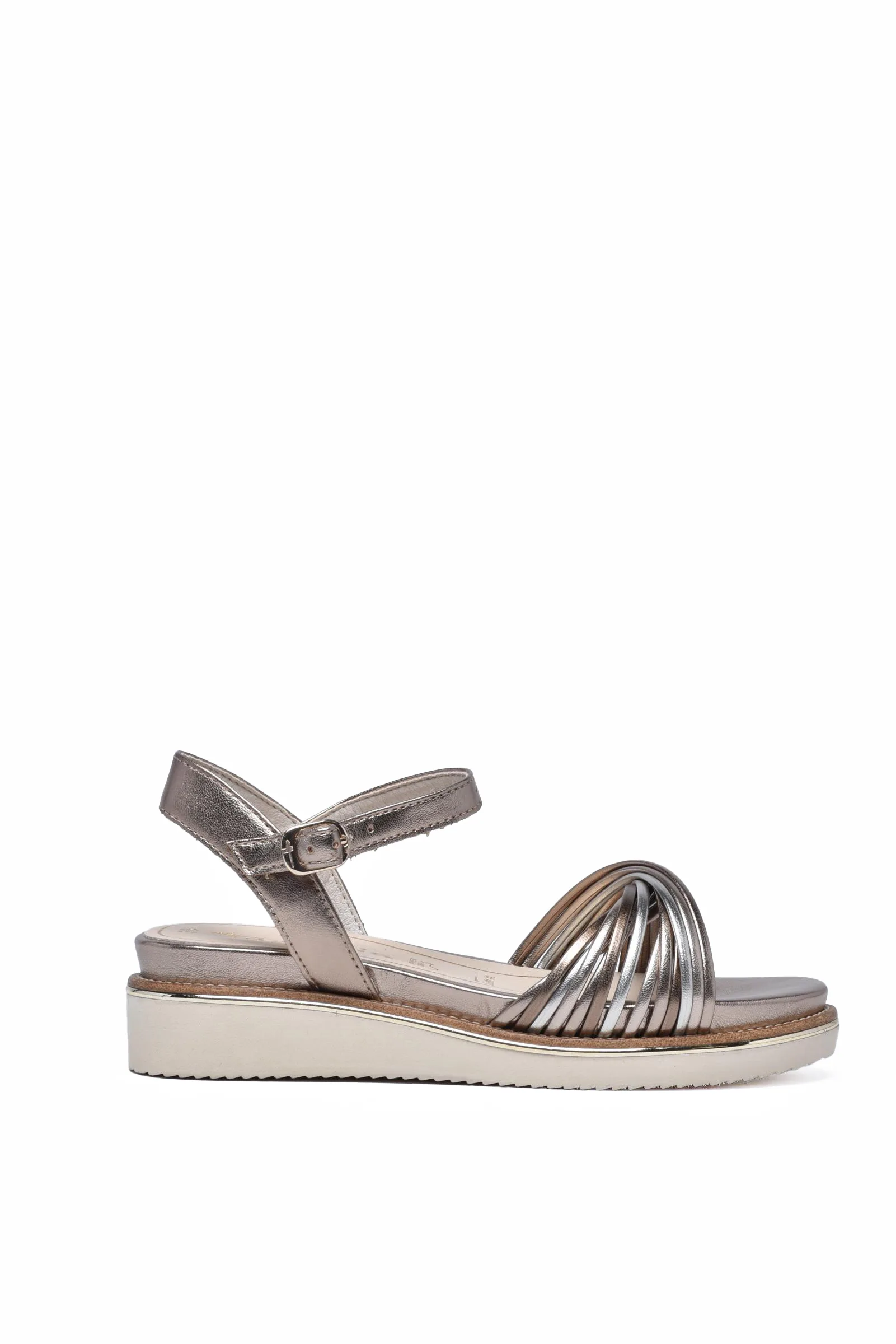 Sandalo Tacco 4cm Marrone