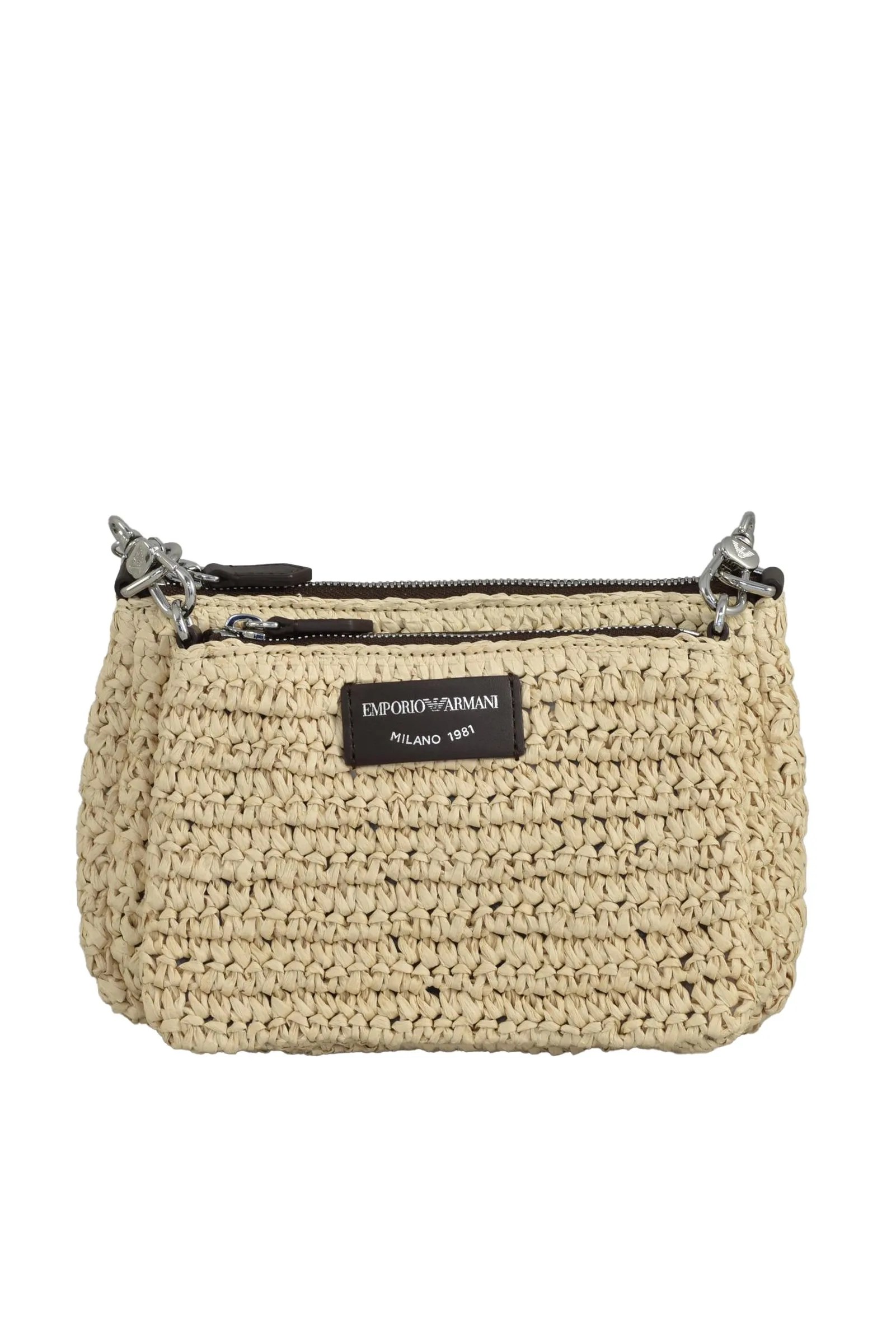 Borsa a Mano in Rafia Beige