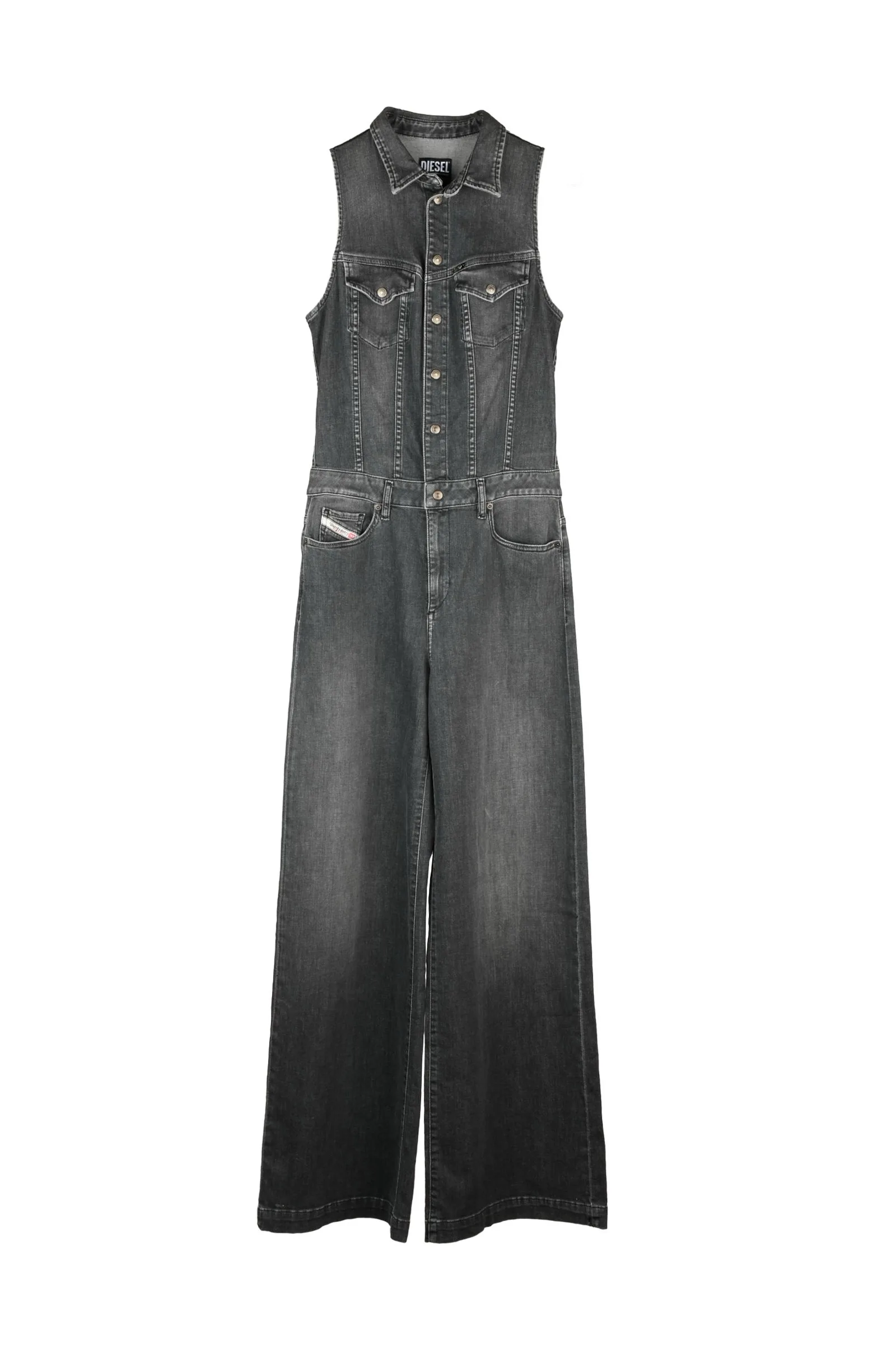 Tuta Intera in Denim Grigio