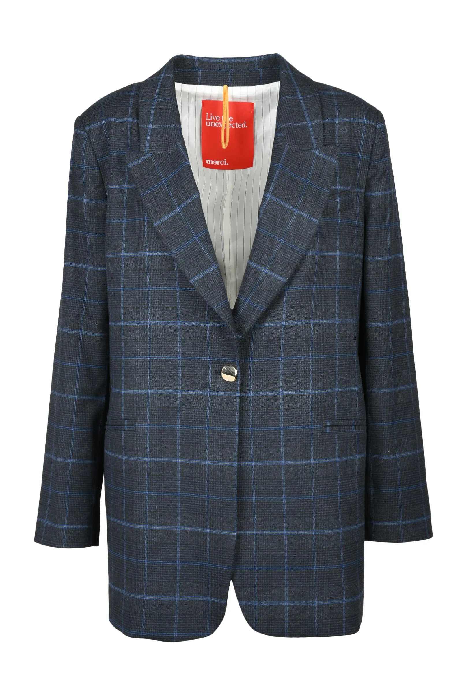 Brupa Giacca Lunga Stondata Blu