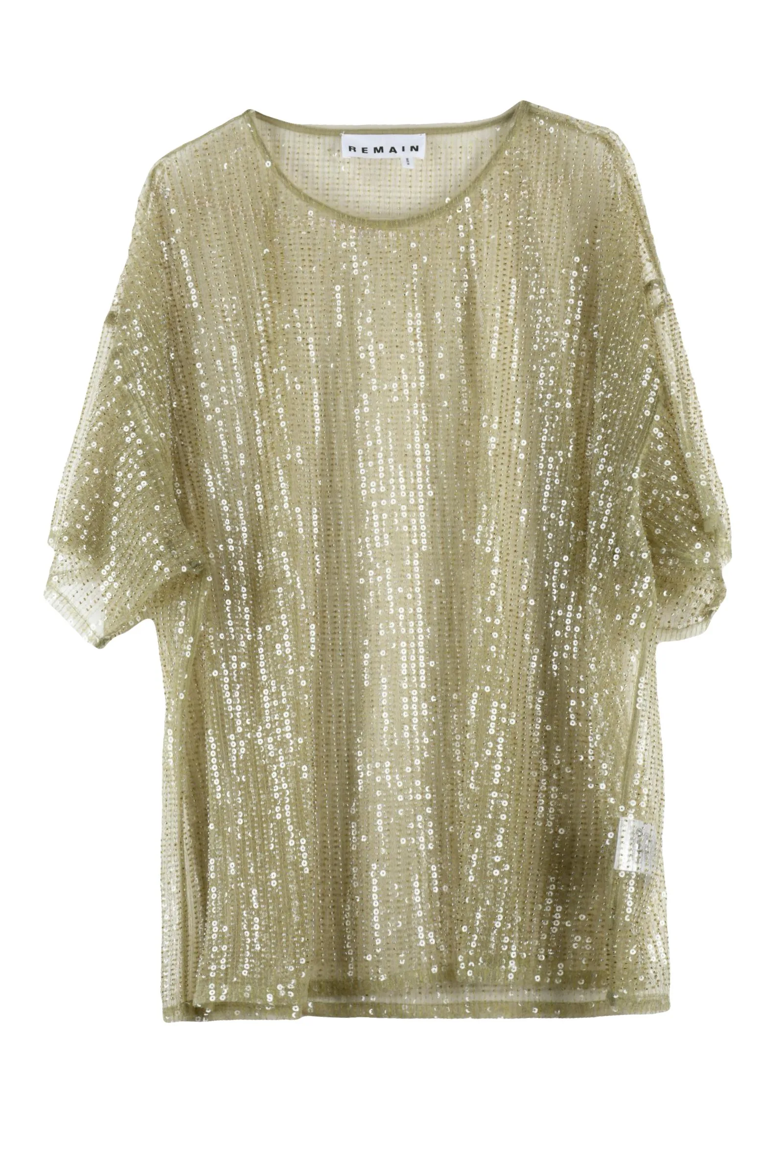 Blusa Total Pailettes Verde