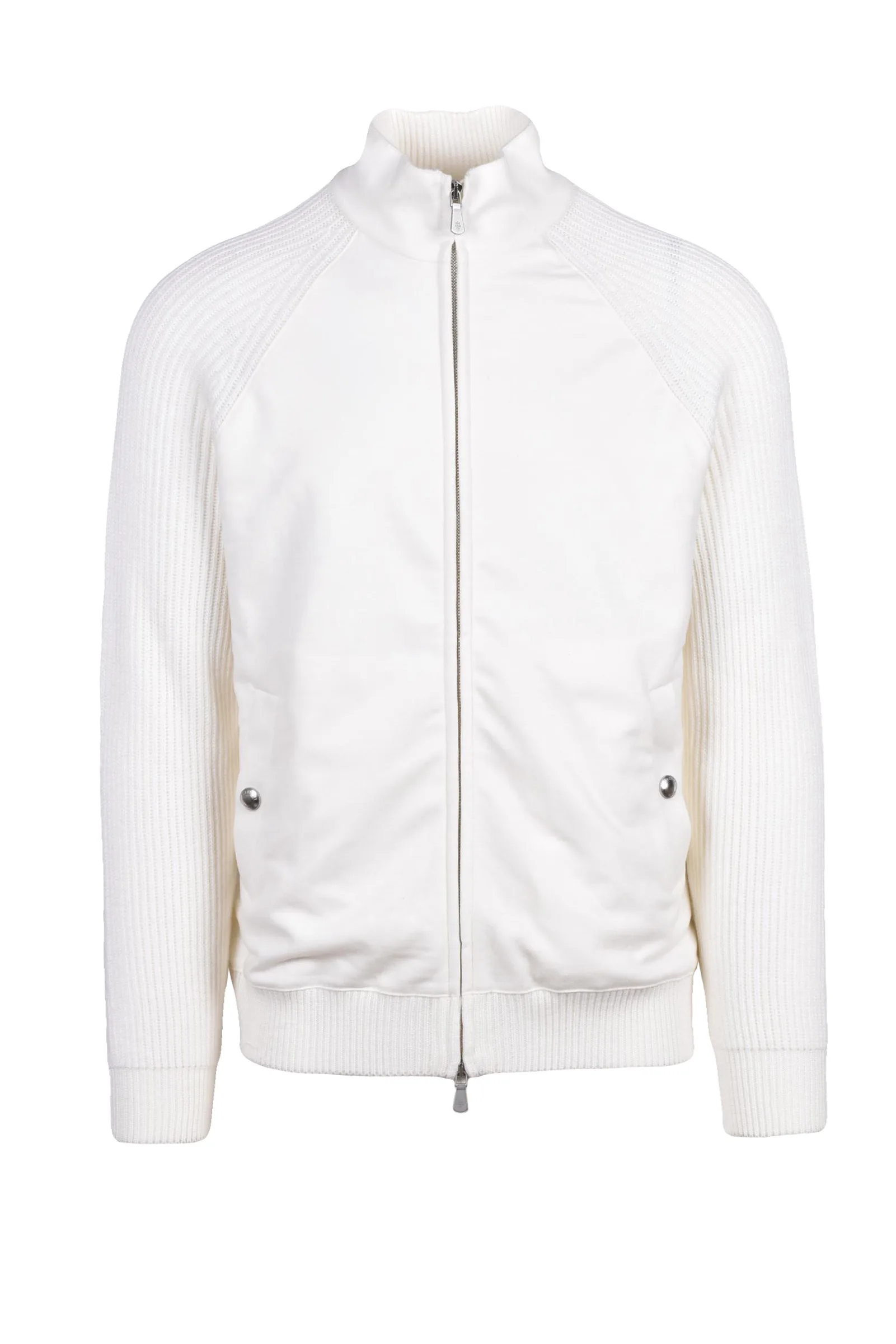 Giubbotto Misto in Lana Bianco