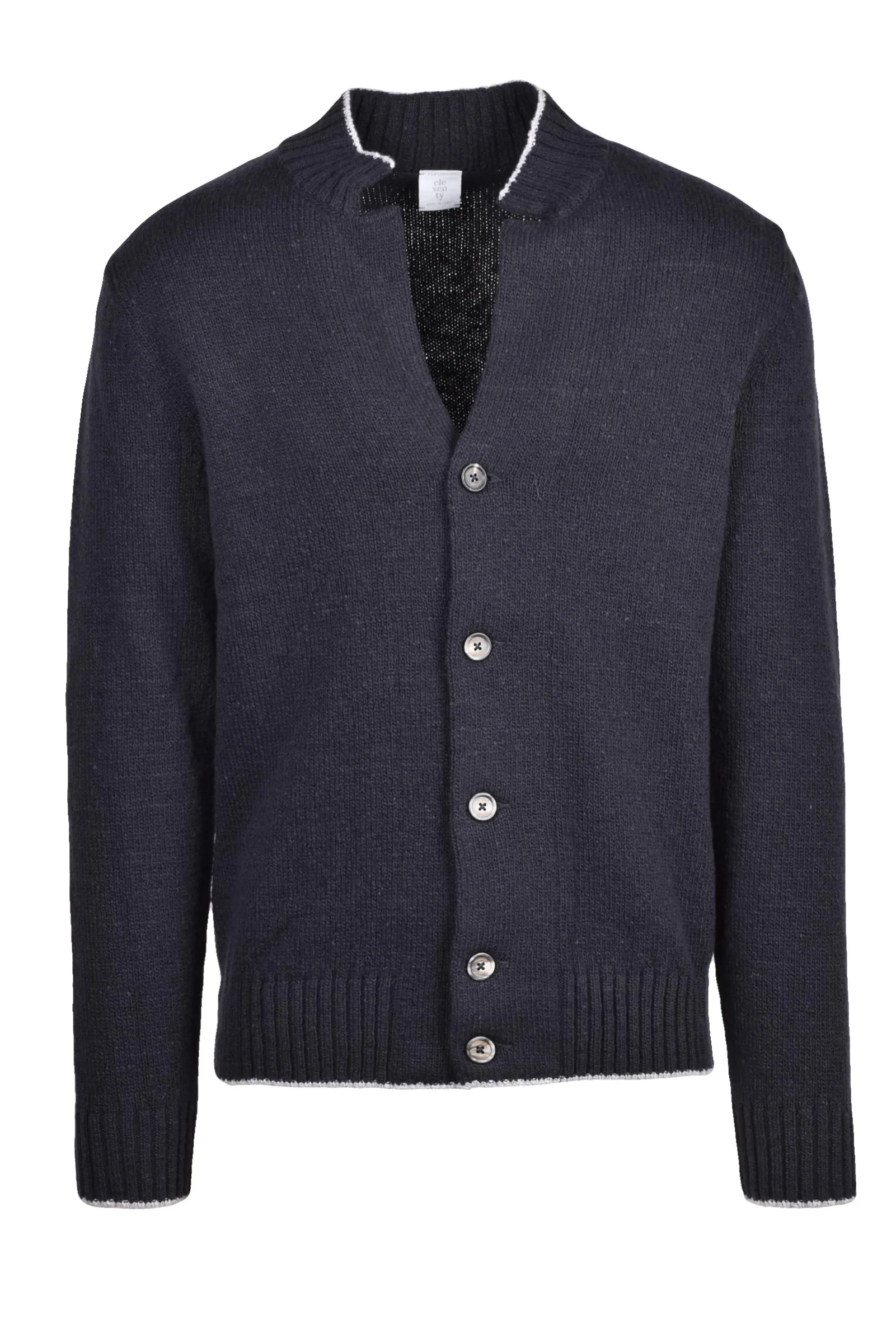 Cardigan in misto lana e cashmere Grigio