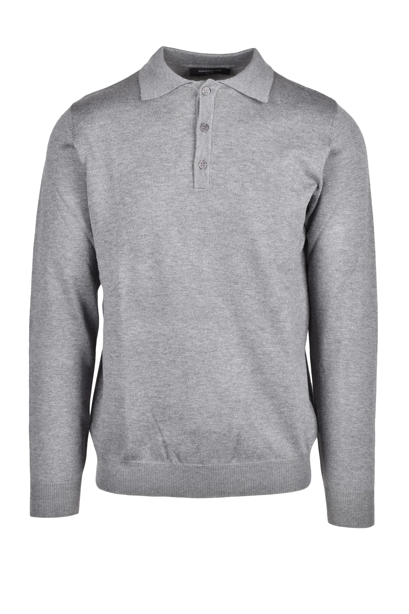 Polo in Maglia Grigio