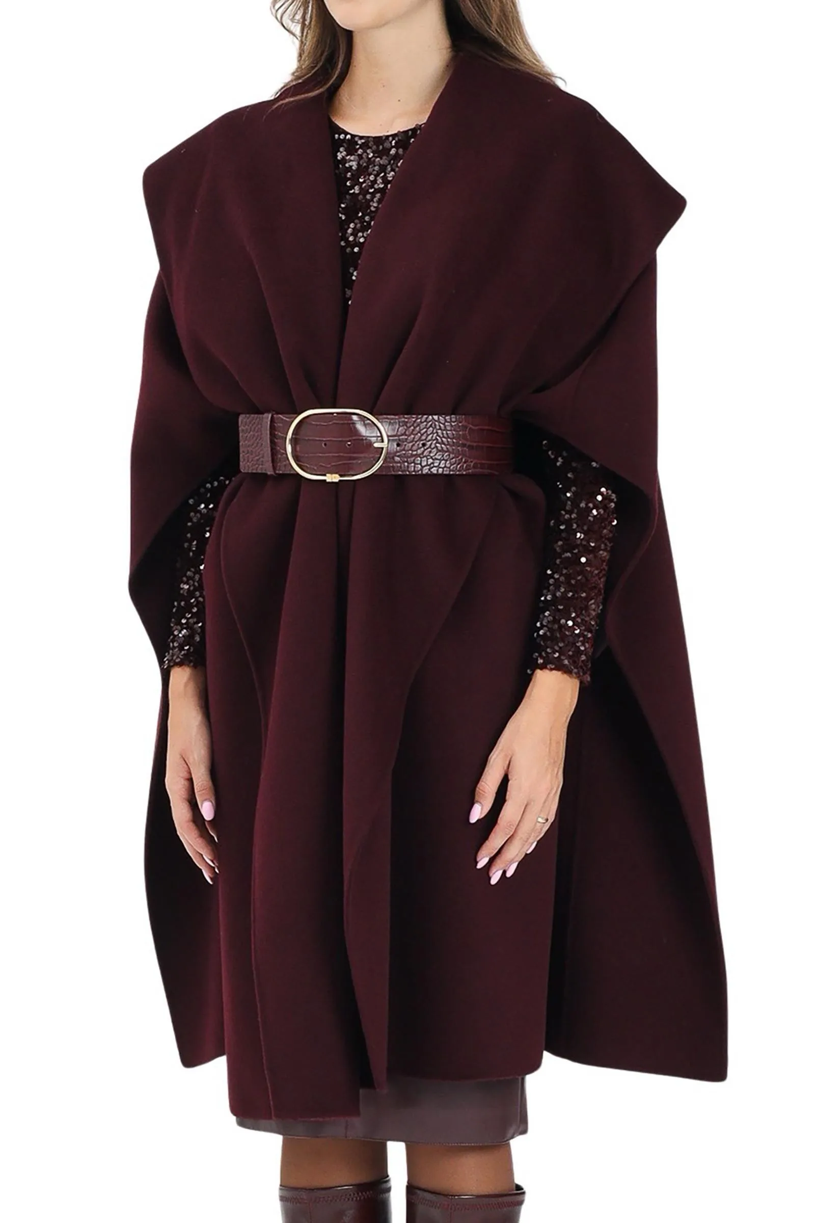 Cappotto Mantella Rosso