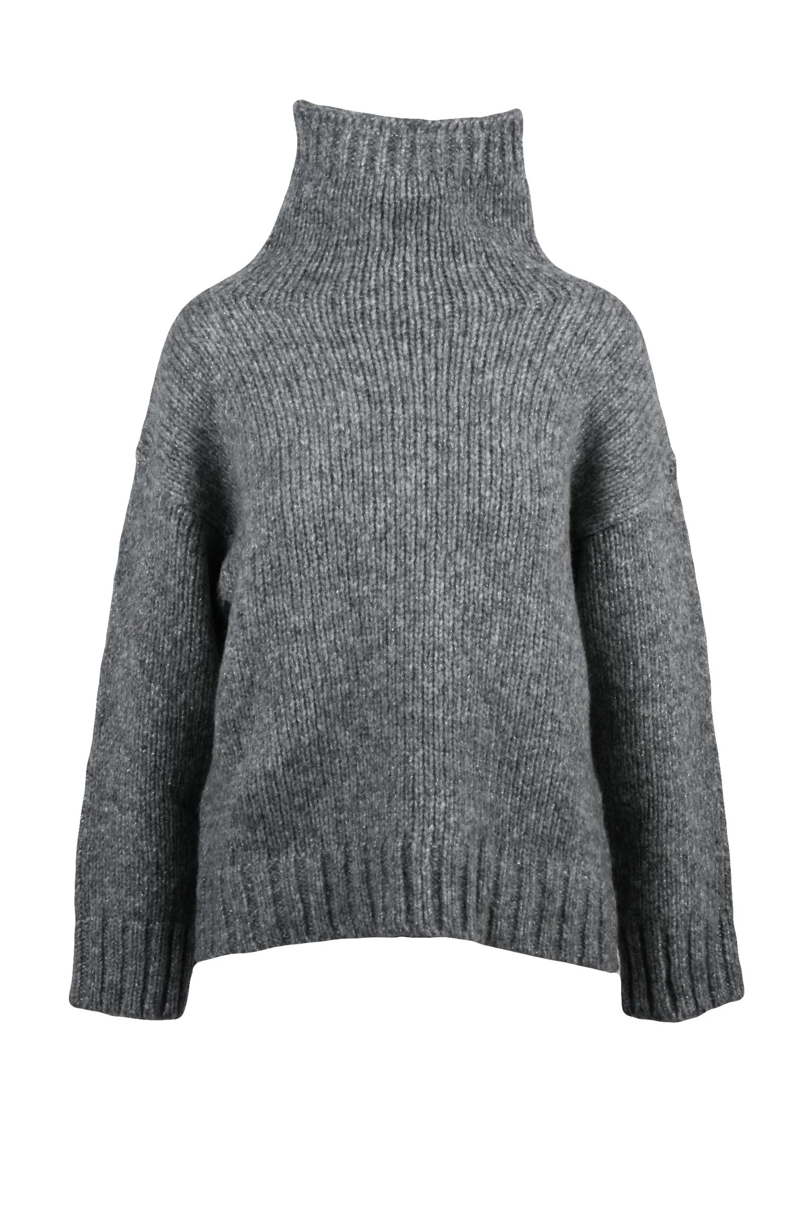 Maglione Collo Alto Grigio