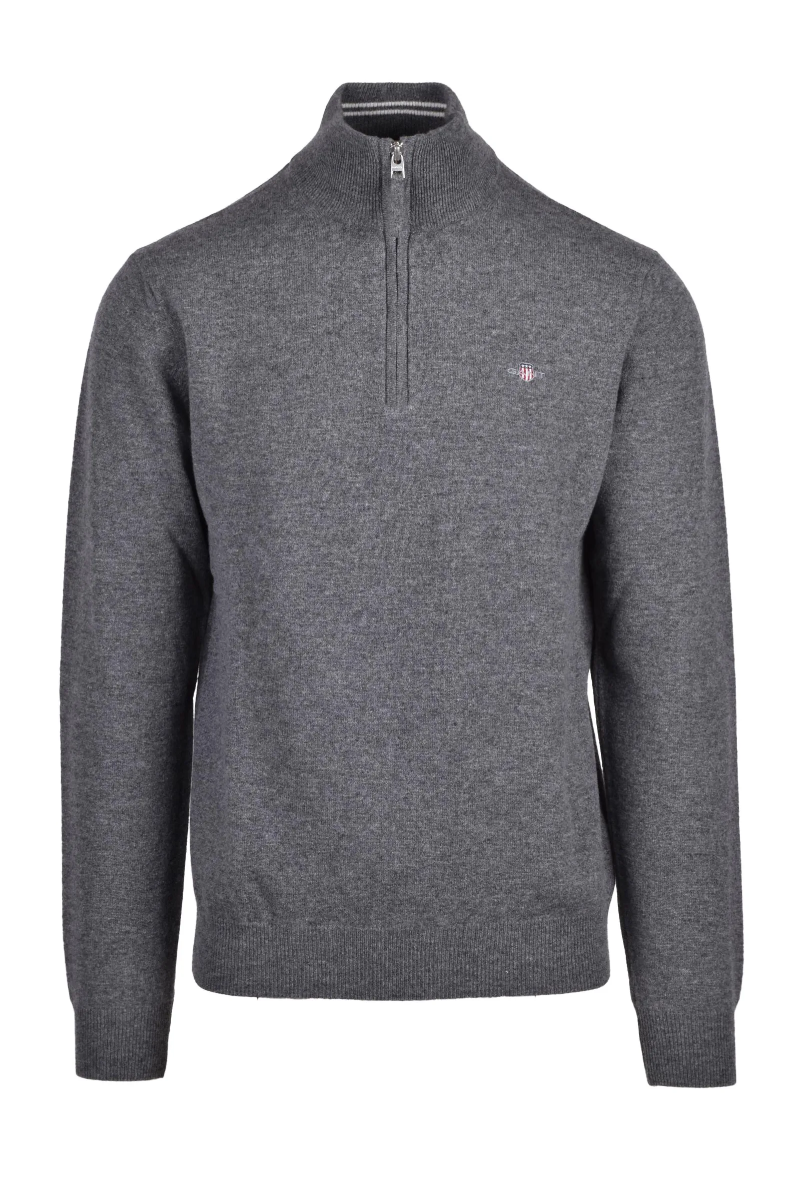 Maglione con Zip Grigio