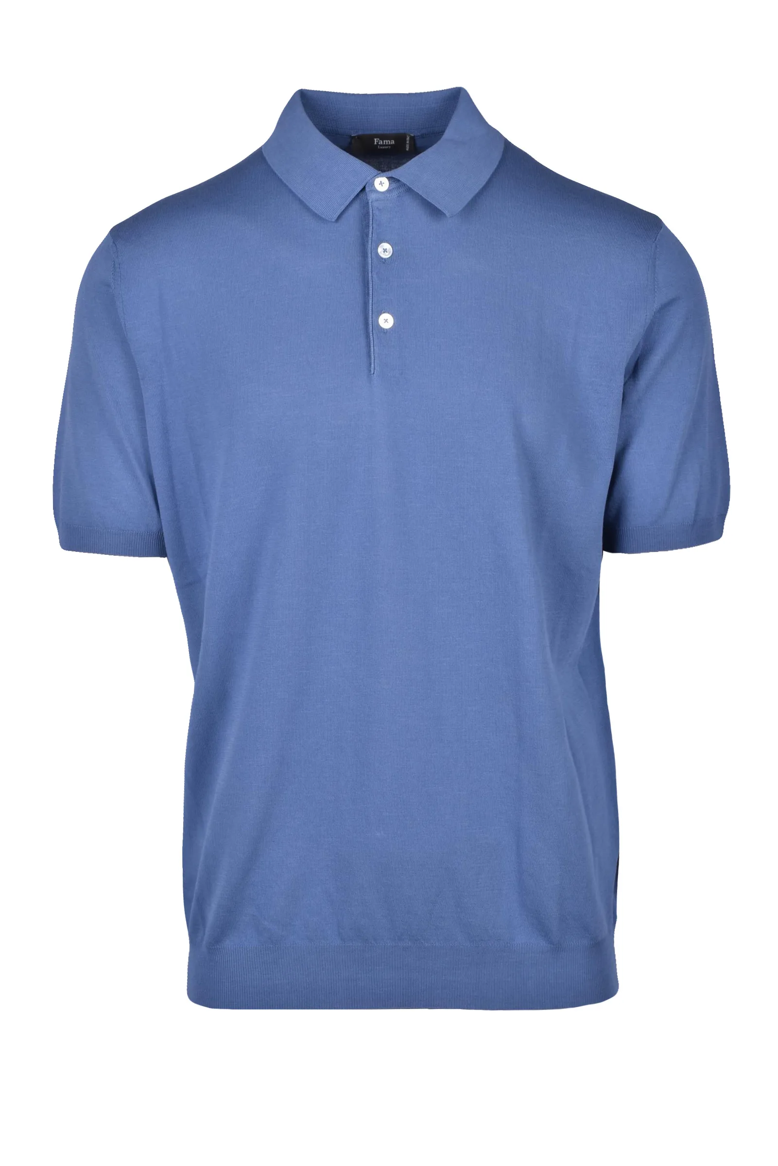 Polo in Maglia Blu