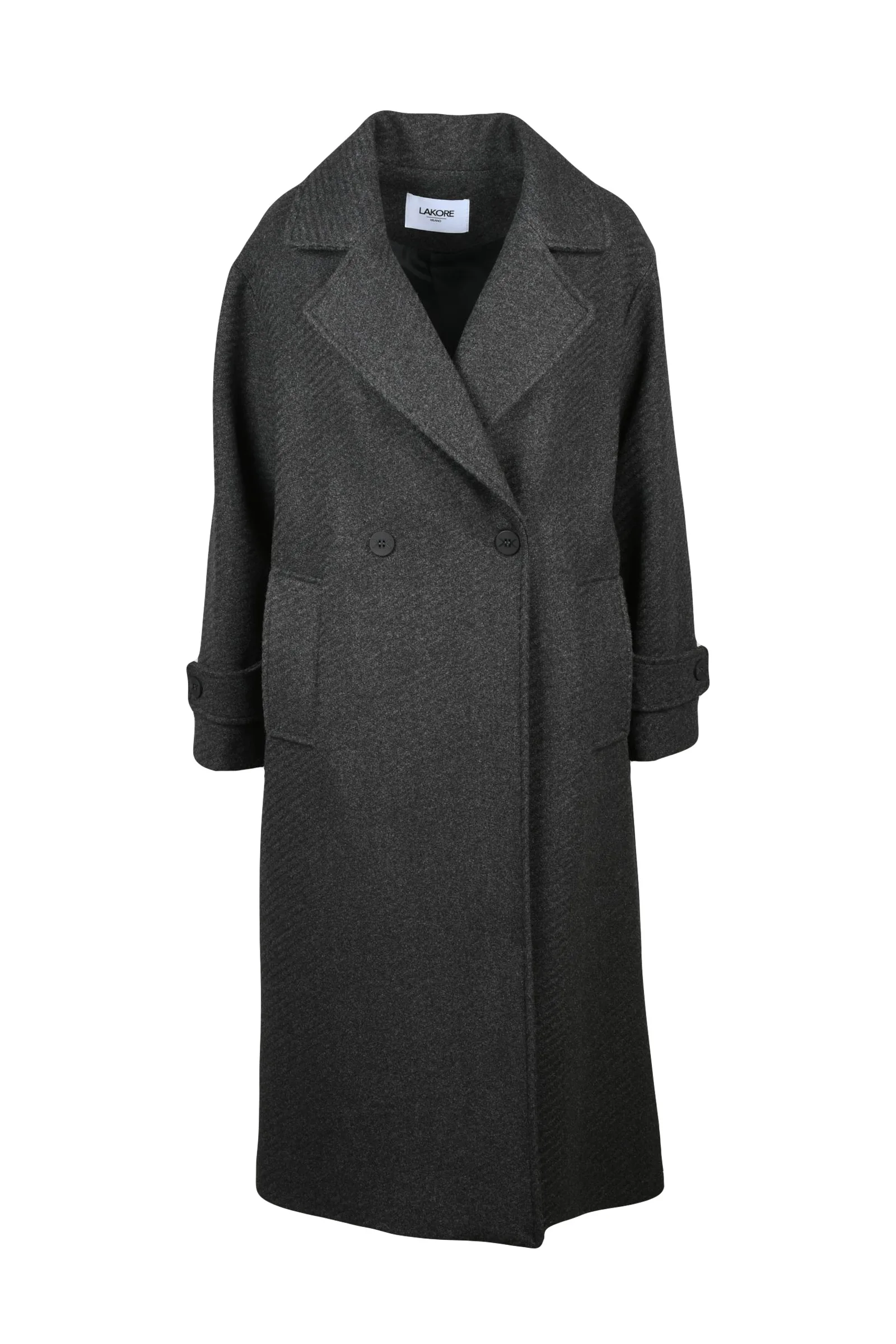 Cappotto Lungo Doppiopetto Grigio