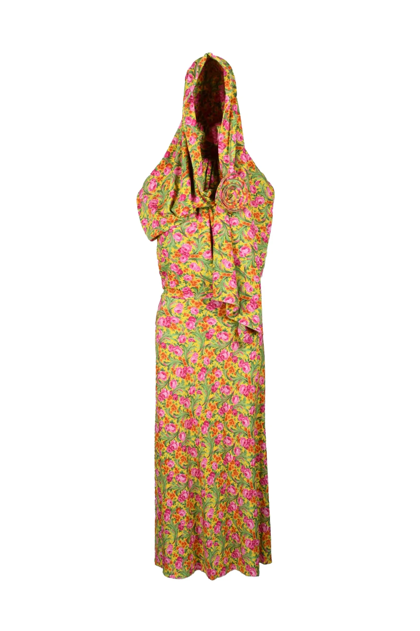 Abito Lungo in Jersey Multicolore