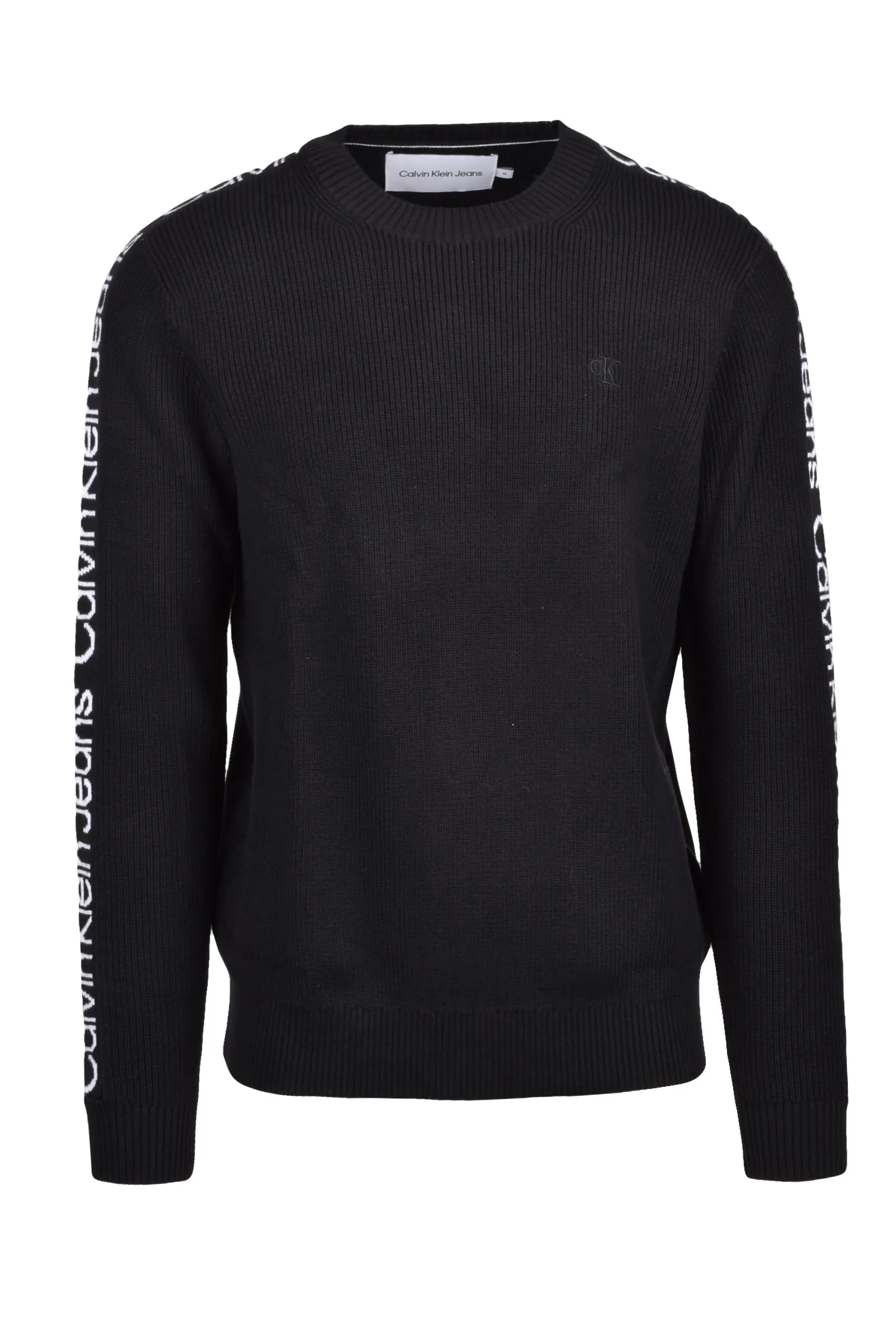Maglia Pullover Girocollo Cannettato Nero