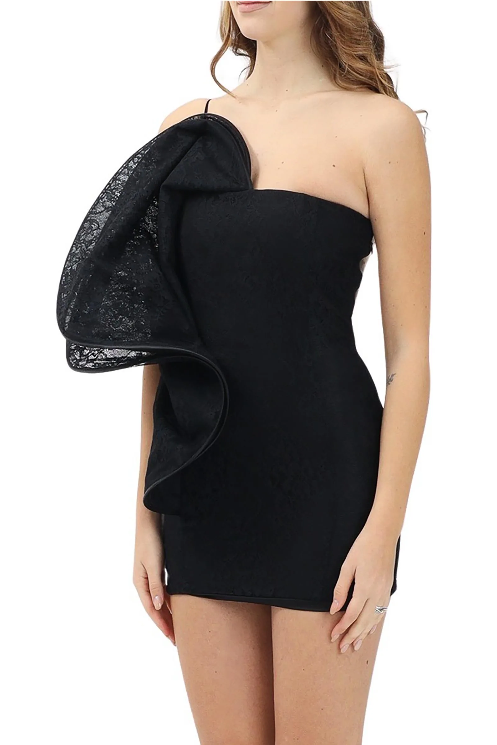 Mini Abito in Pizzo Nero
