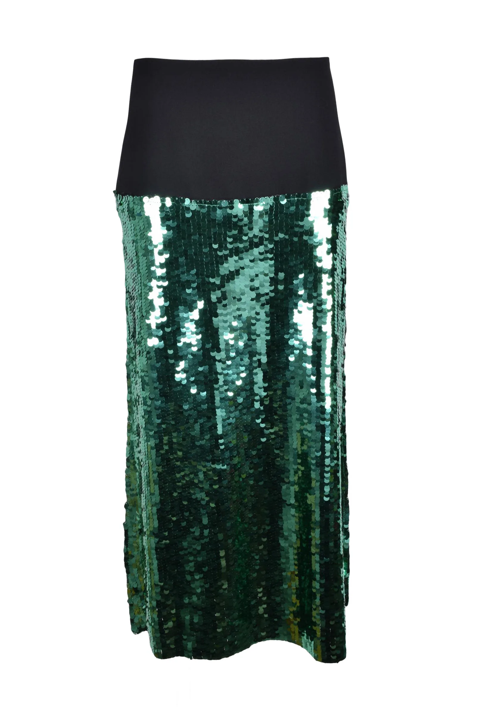 Gonna Lunga Paillettes Verde