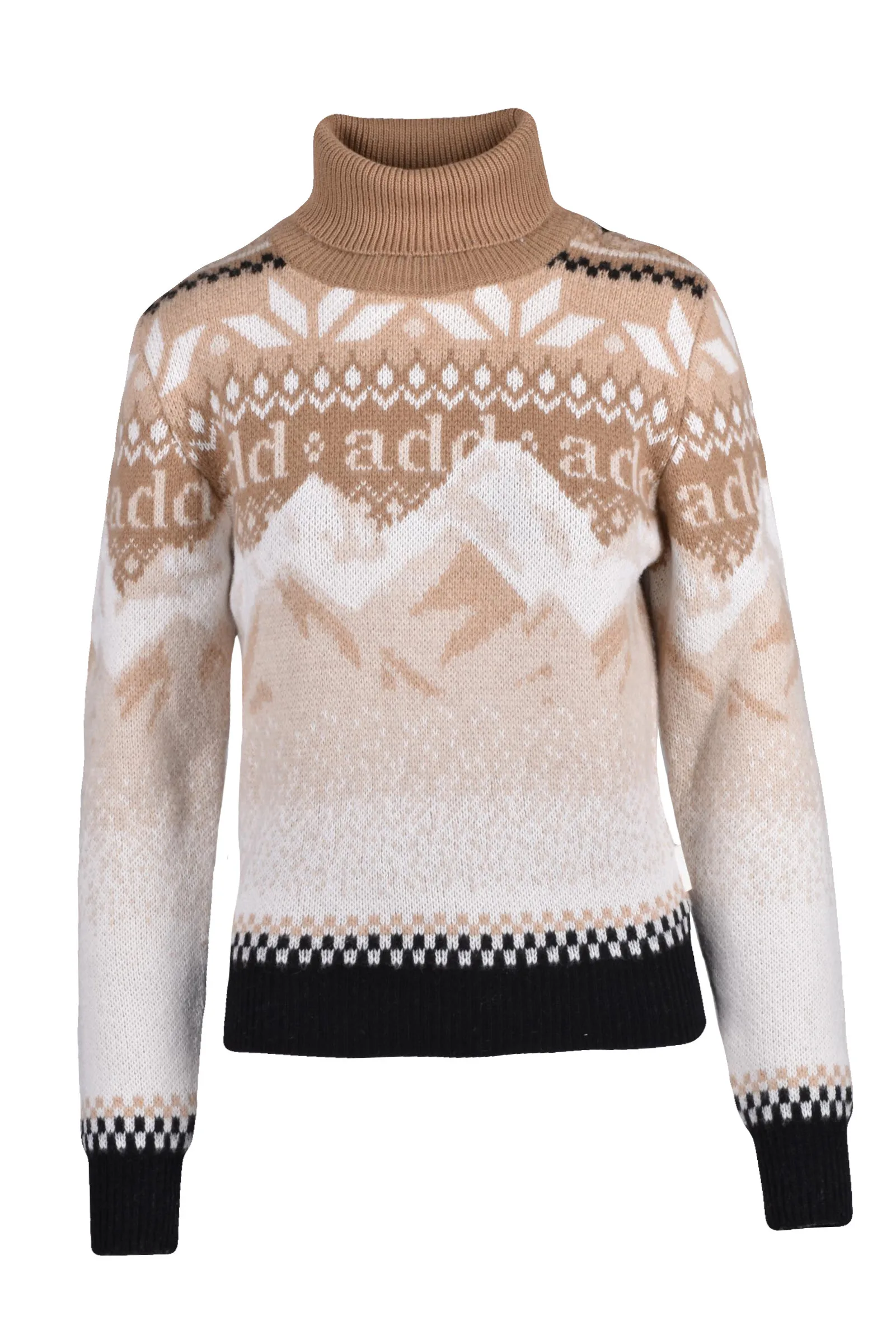 Maglione Collo Alto Beige