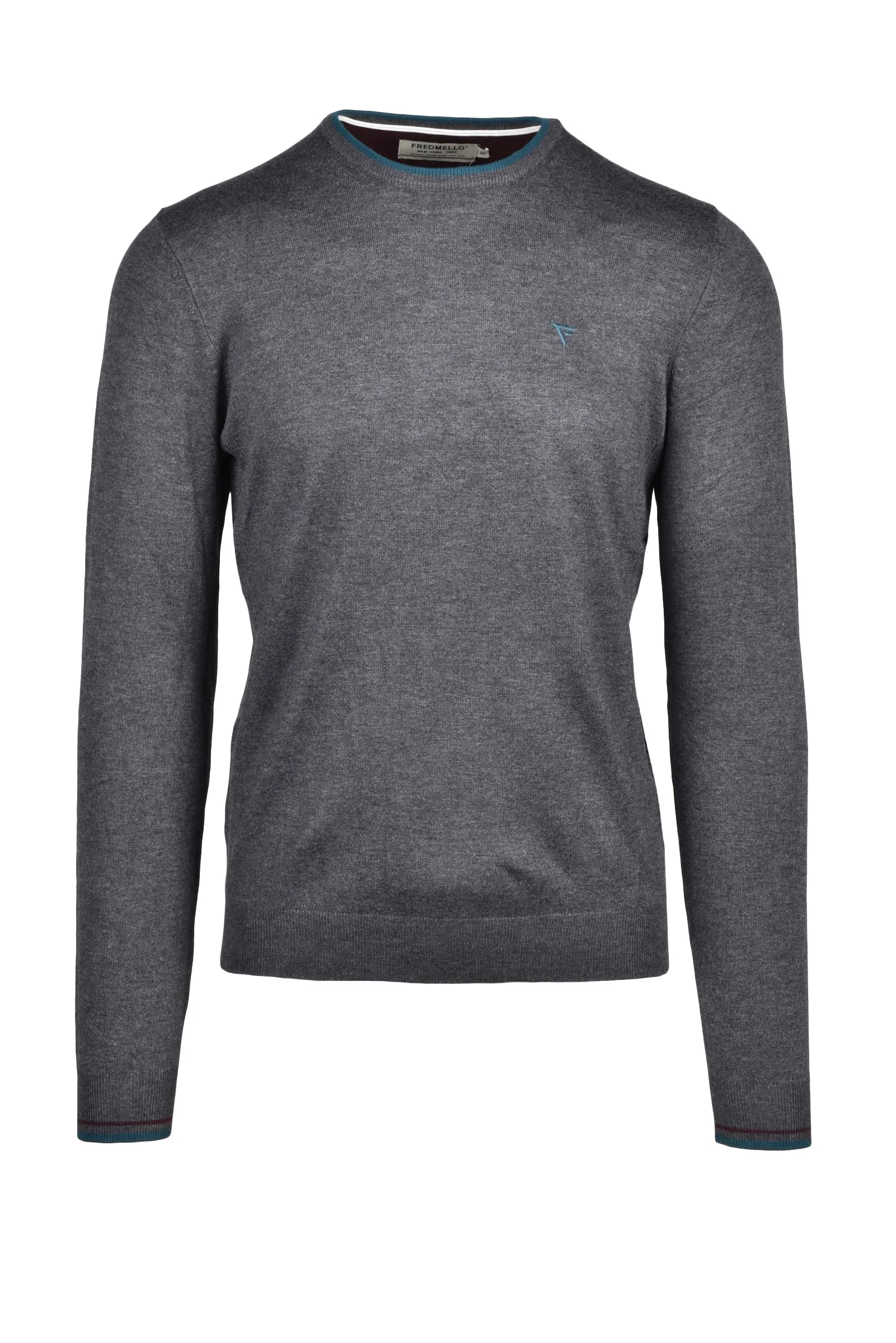 Maglia Pullover Girocollo Grigio
